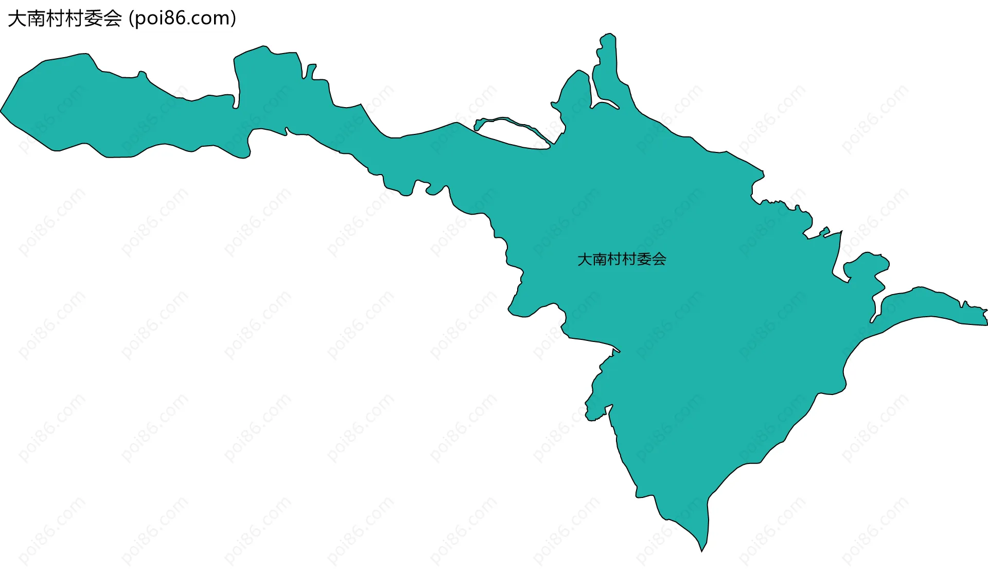 大南村村委会边界地图