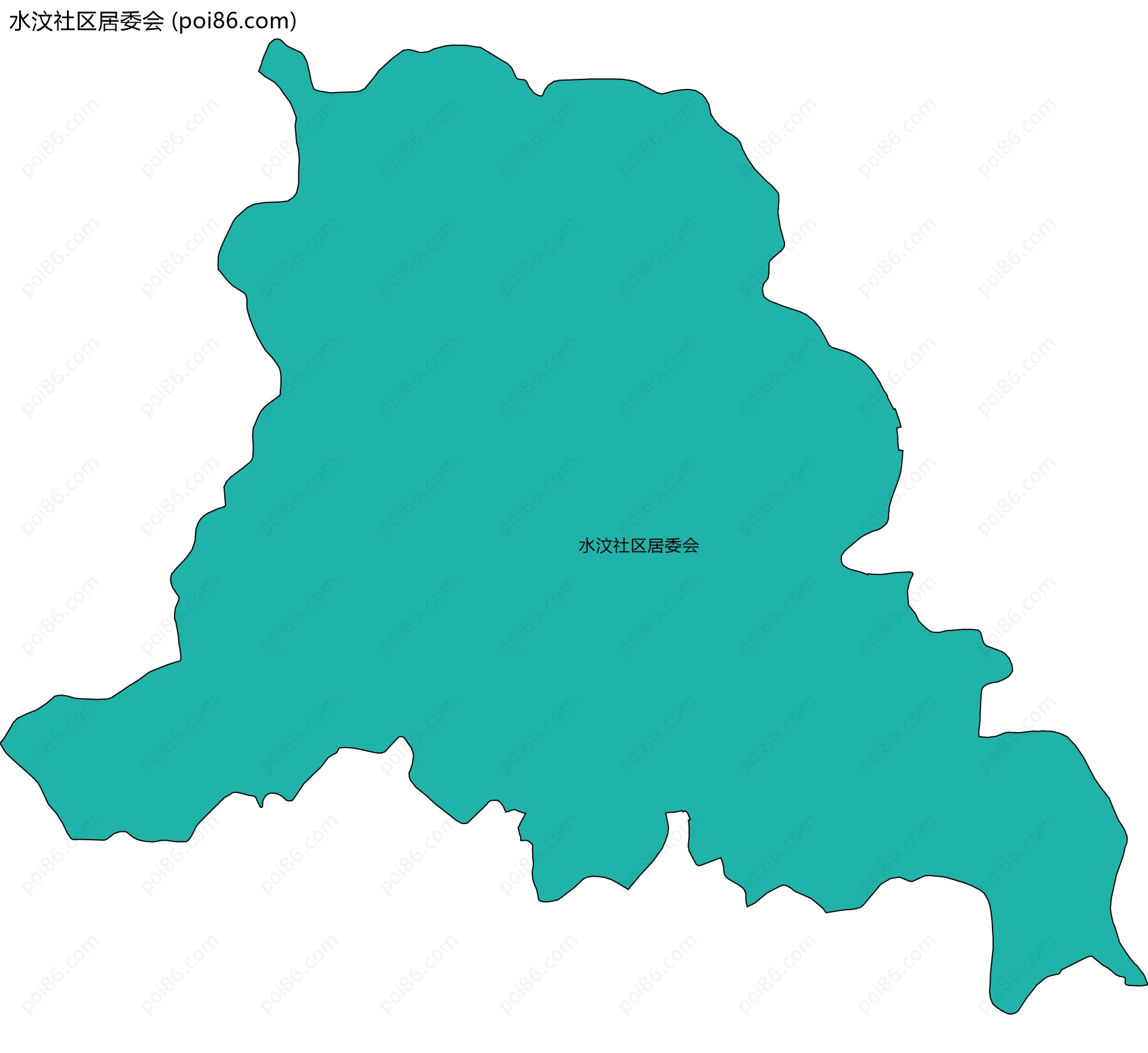 水汶社区居委会边界地图