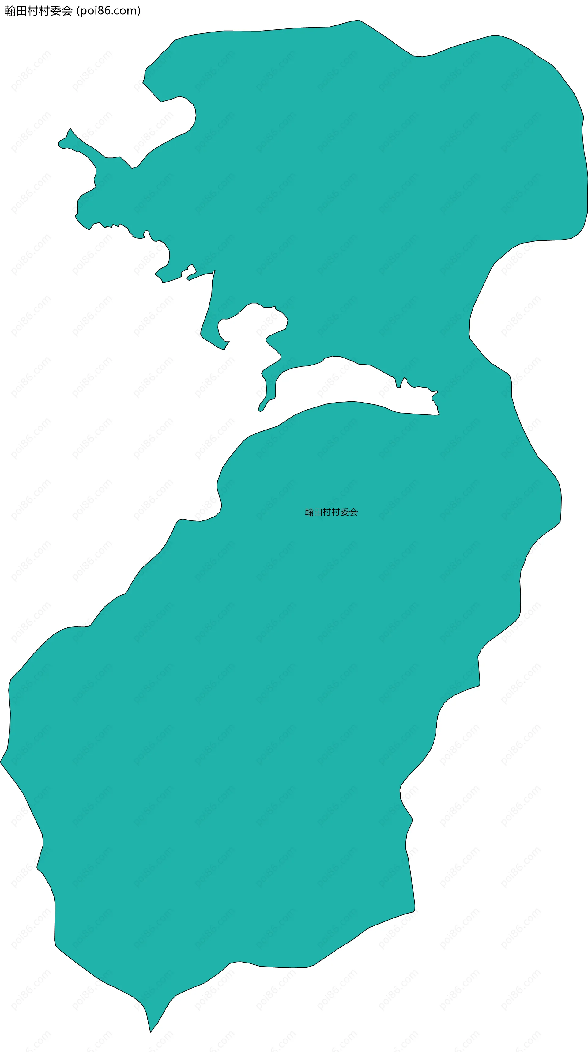 翰田村村委会边界地图