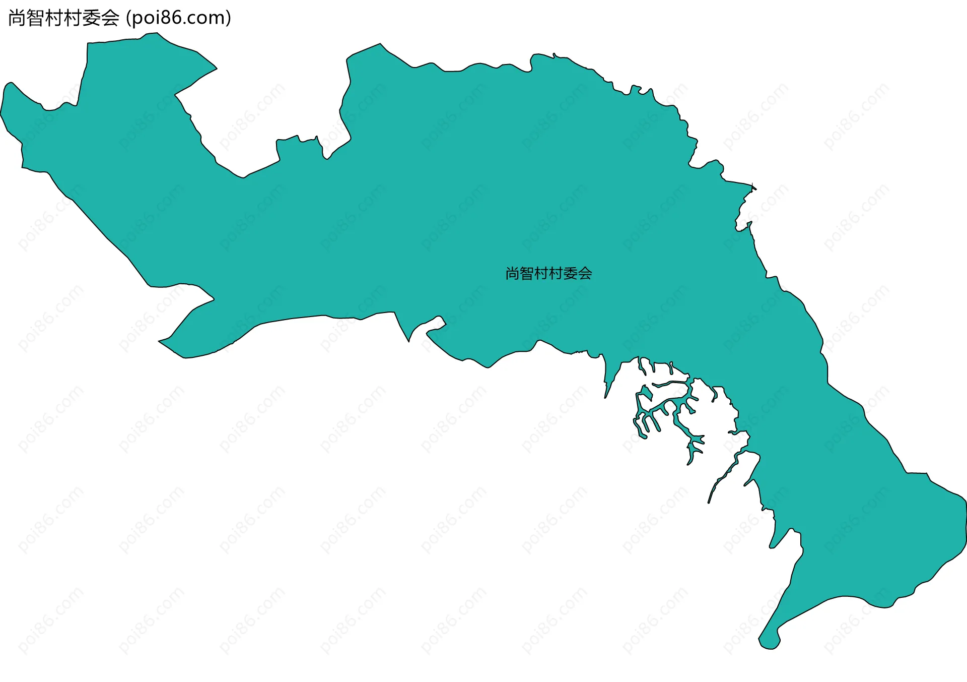 尚智村村委会边界地图