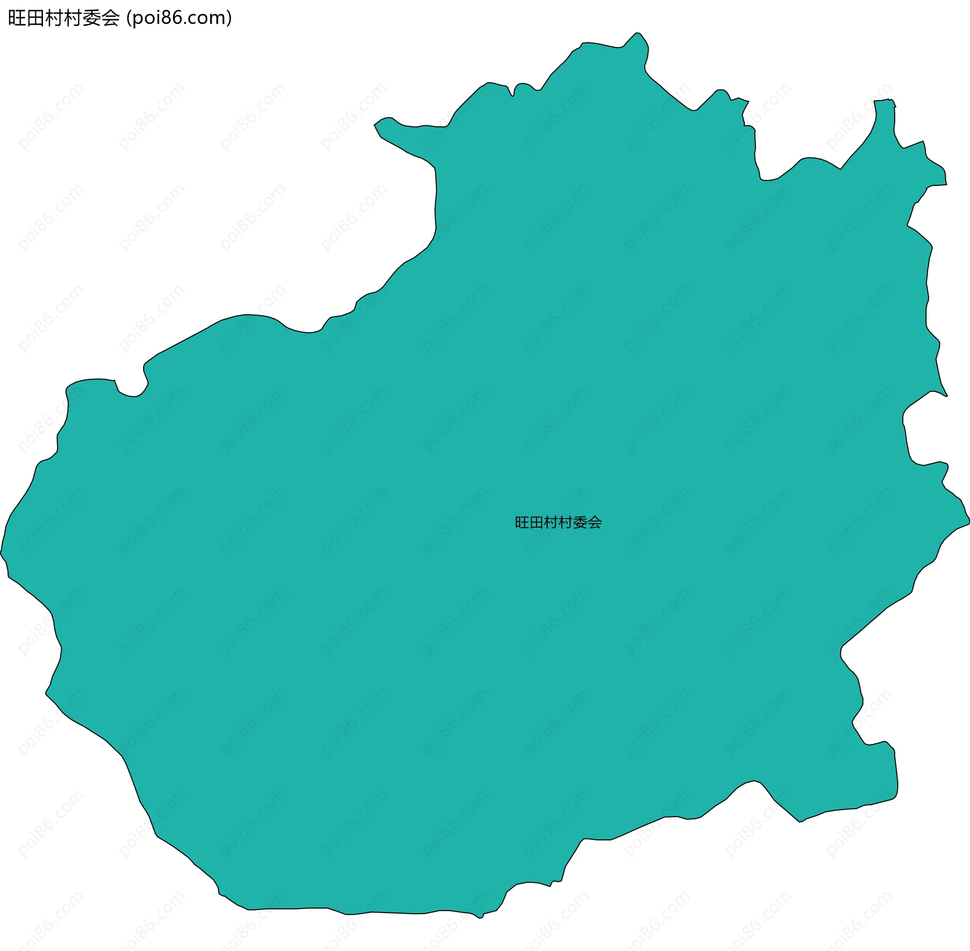 旺田村村委会边界地图