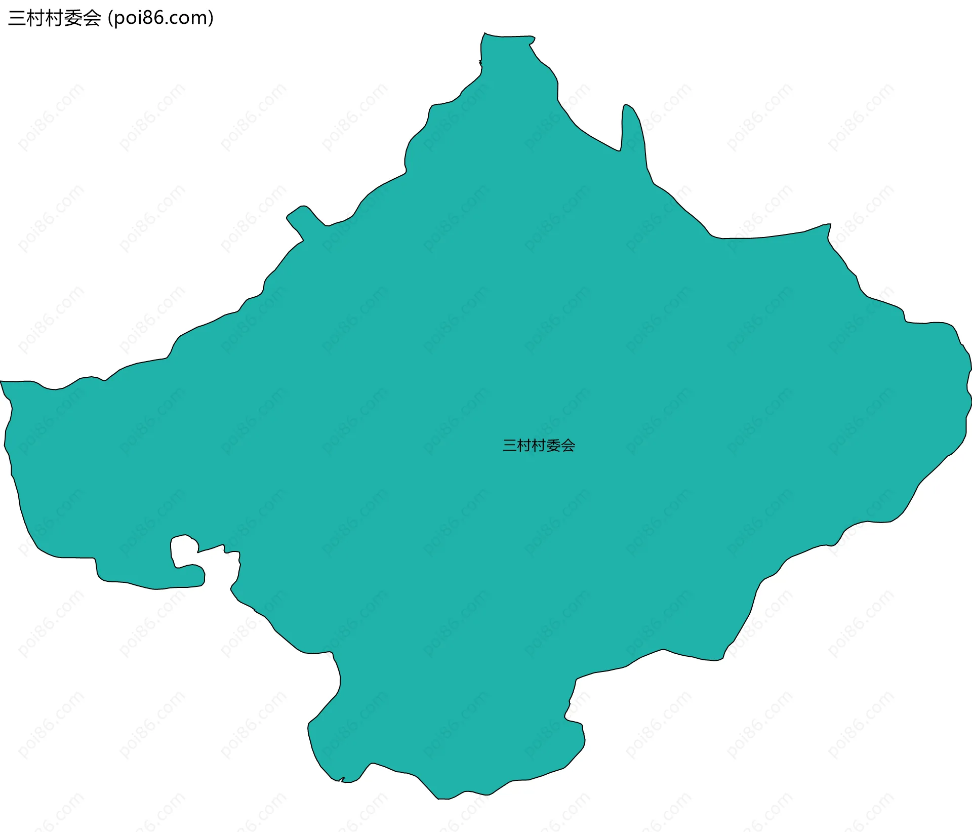 三村村委会边界地图