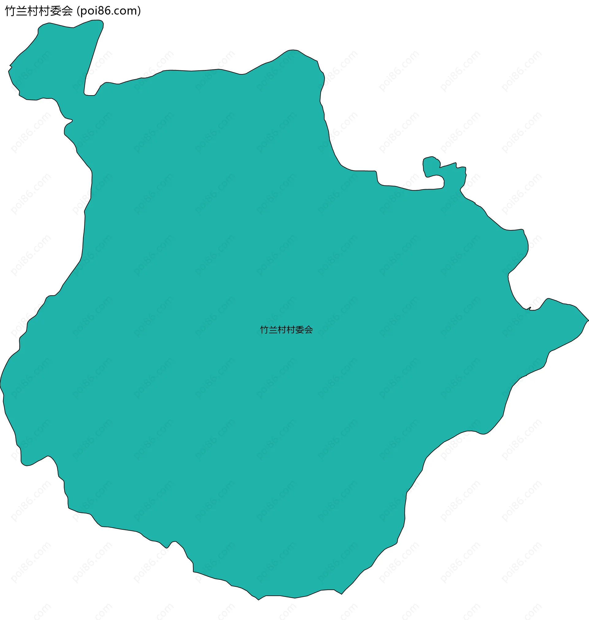 竹兰村村委会边界地图