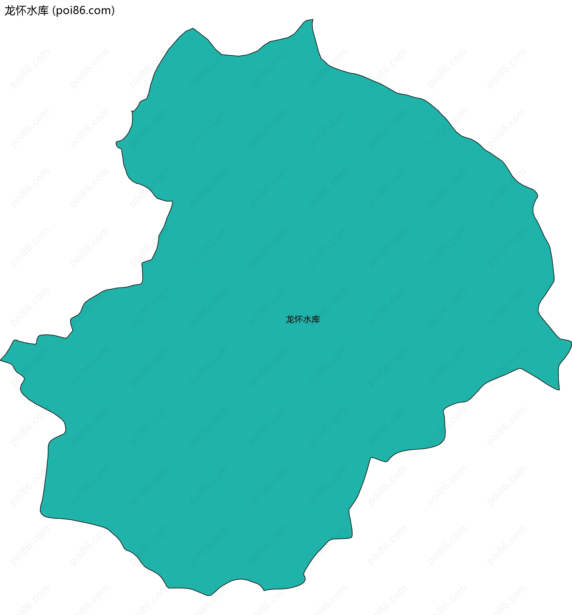 龙怀水库边界地图