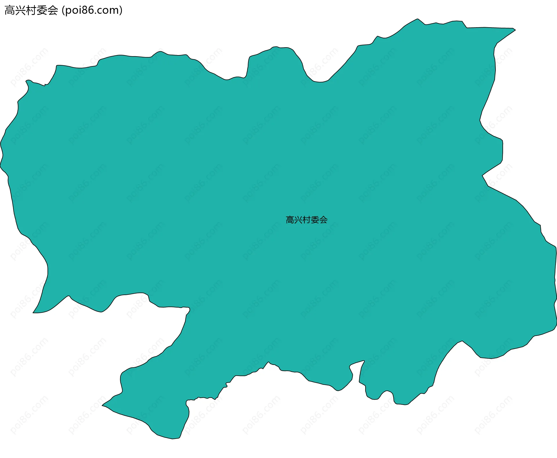高兴村委会边界地图