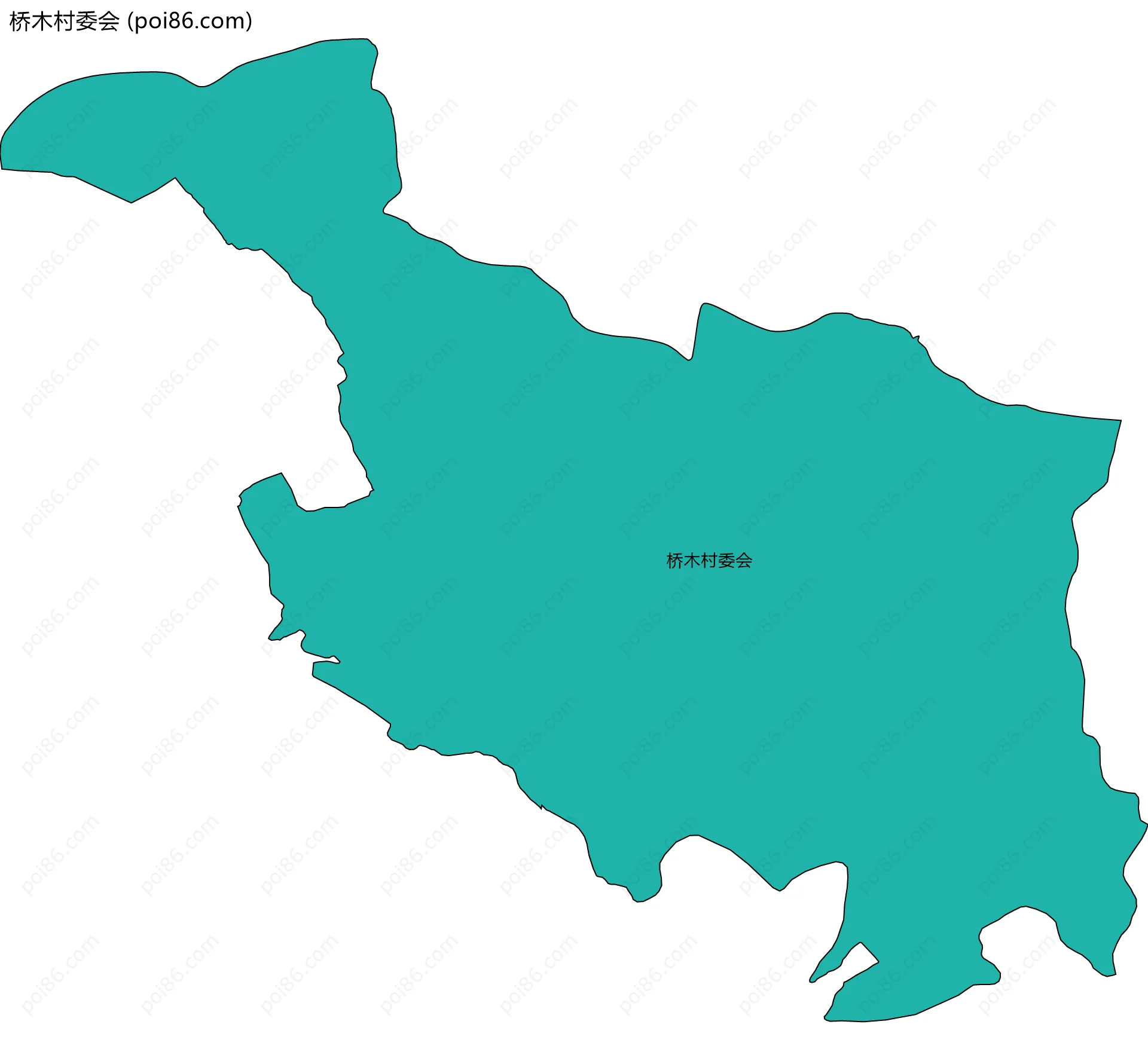 桥木村委会边界地图
