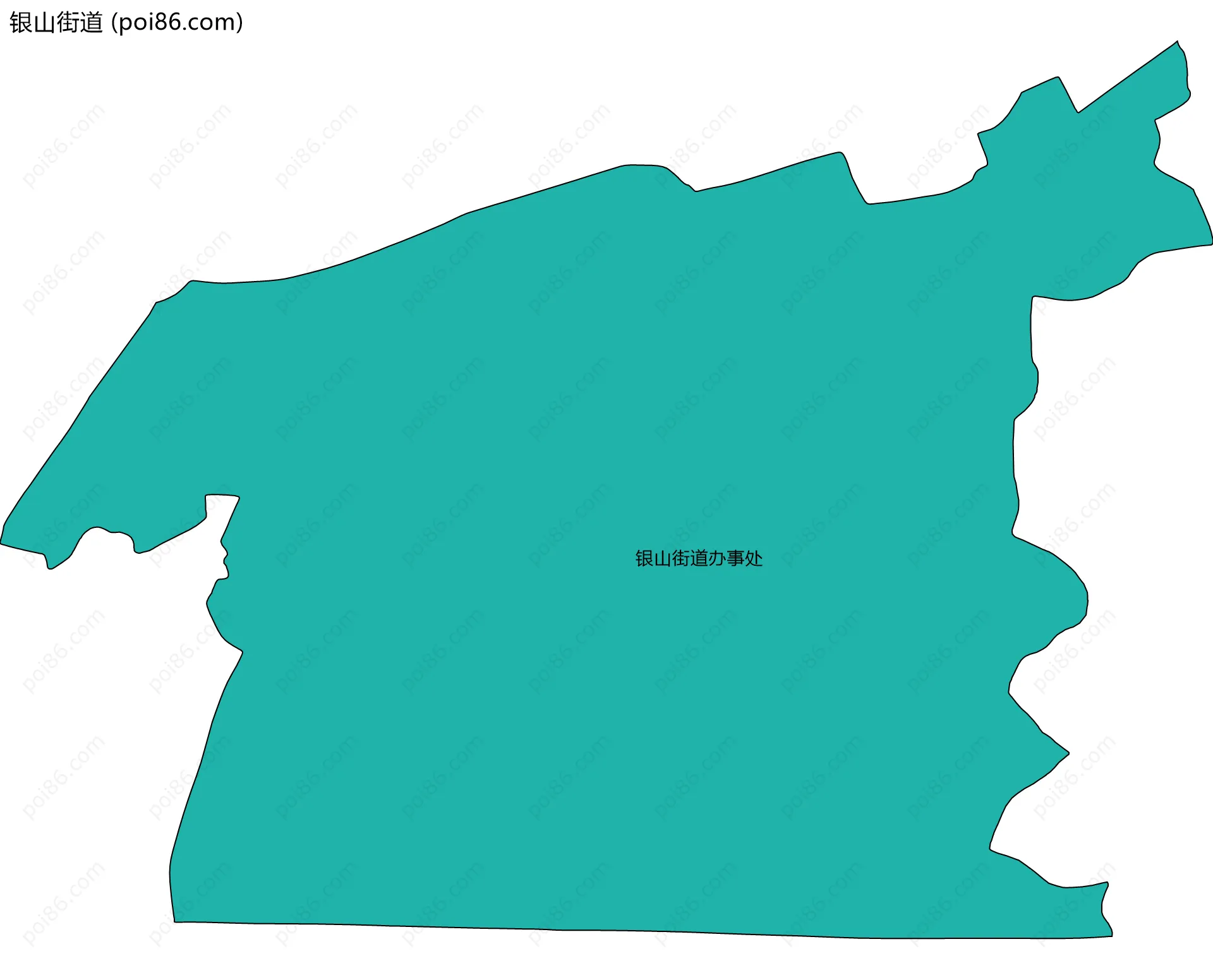 银山街道边界地图(五级行政区划)