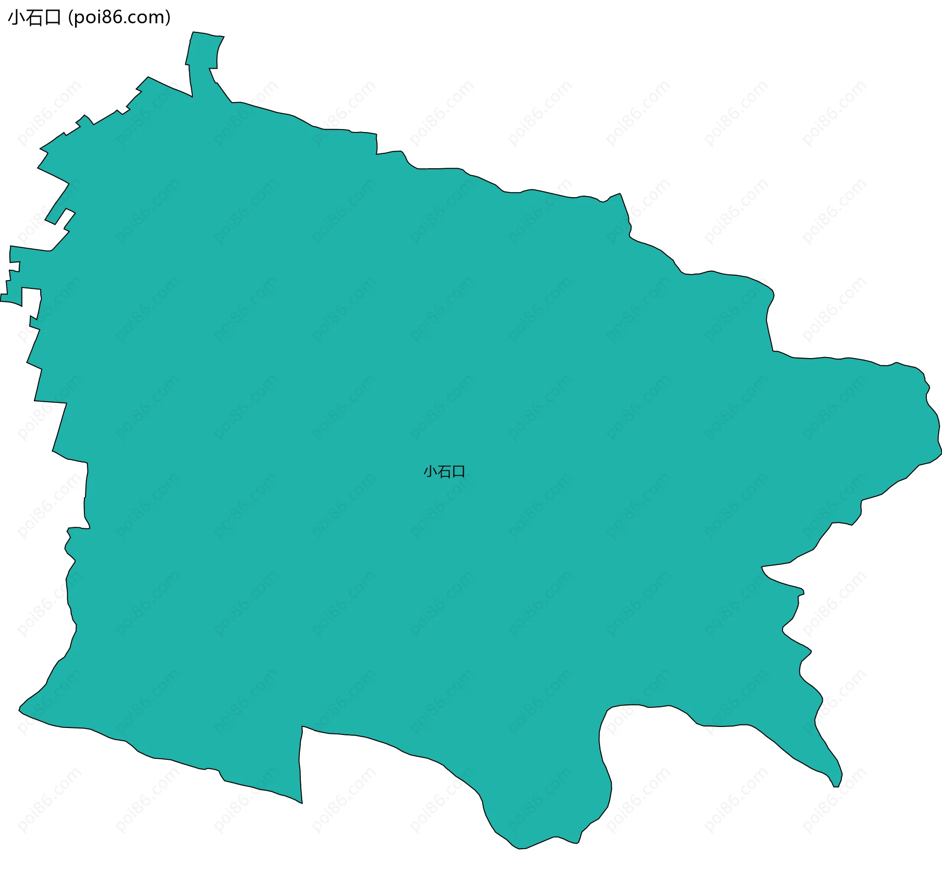 小石口边界地图