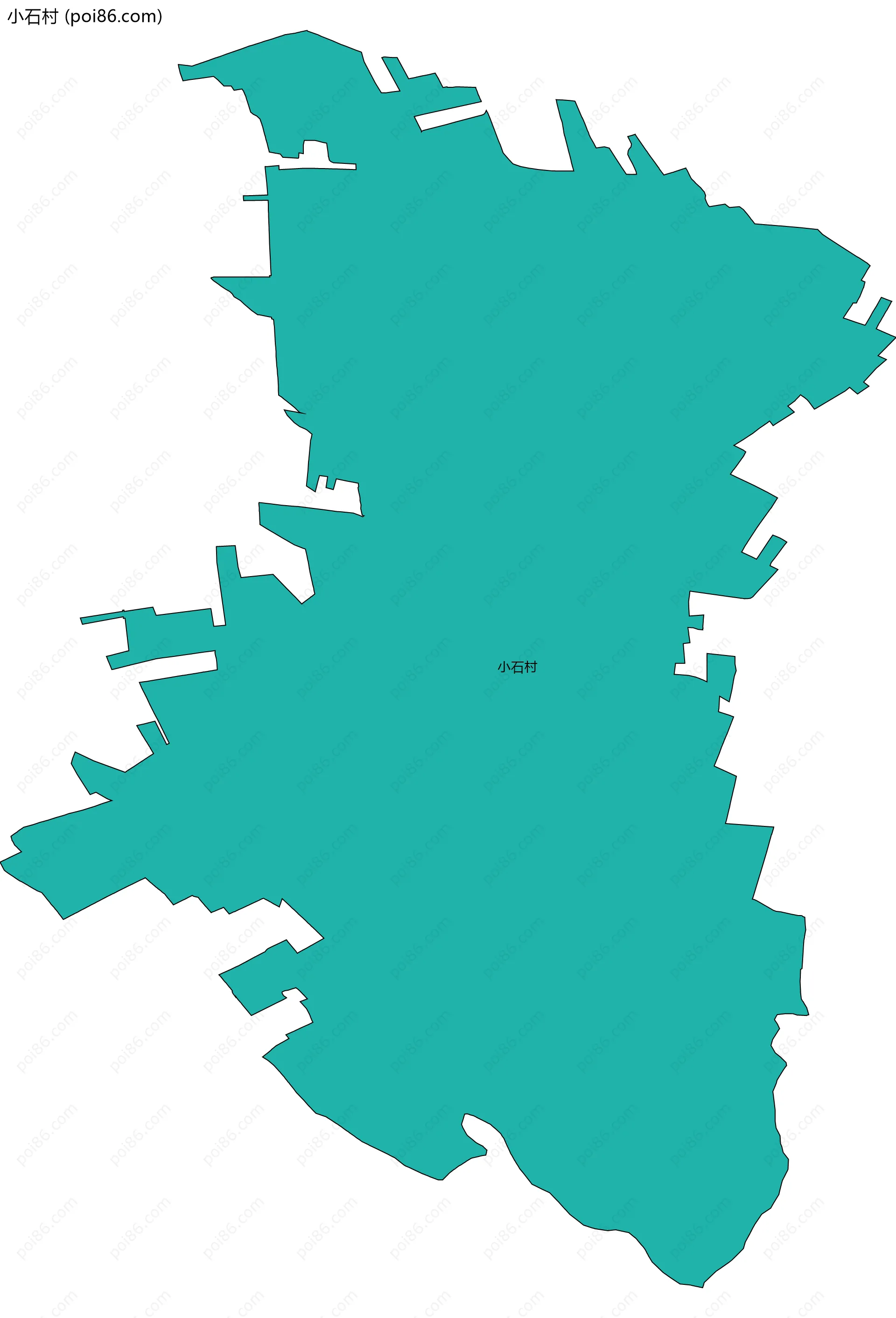 小石村边界地图