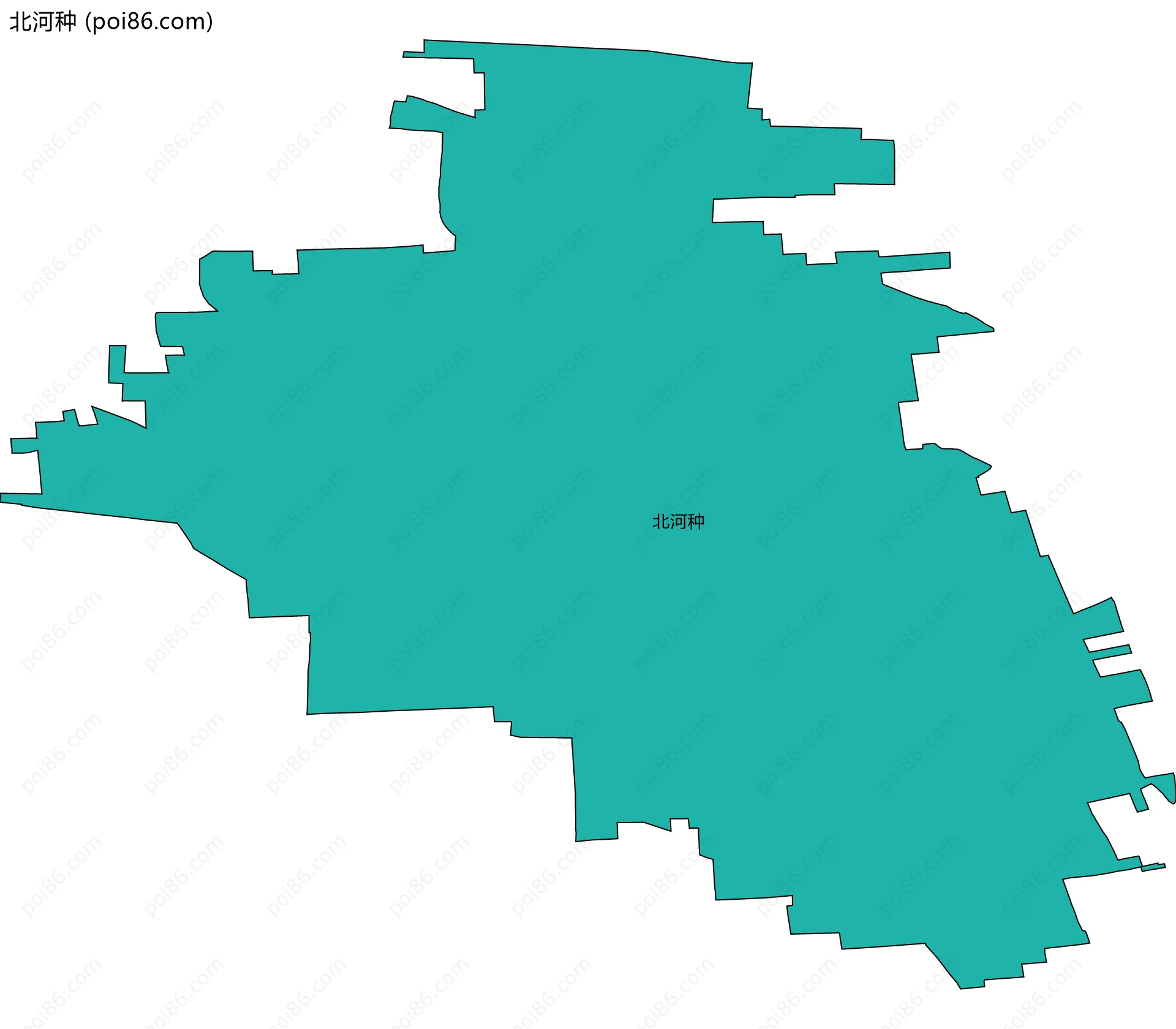 北河种边界地图