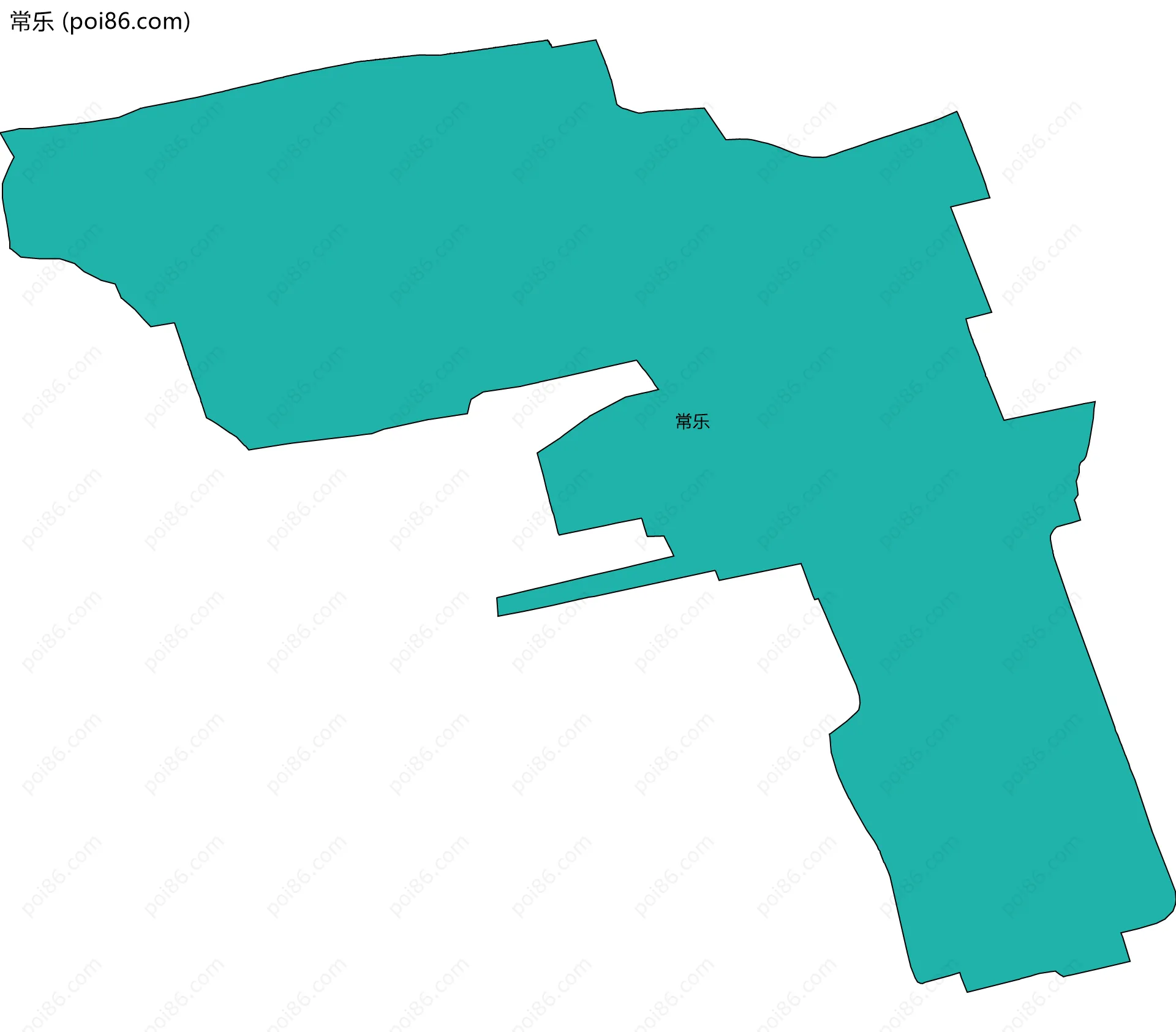 常乐边界地图