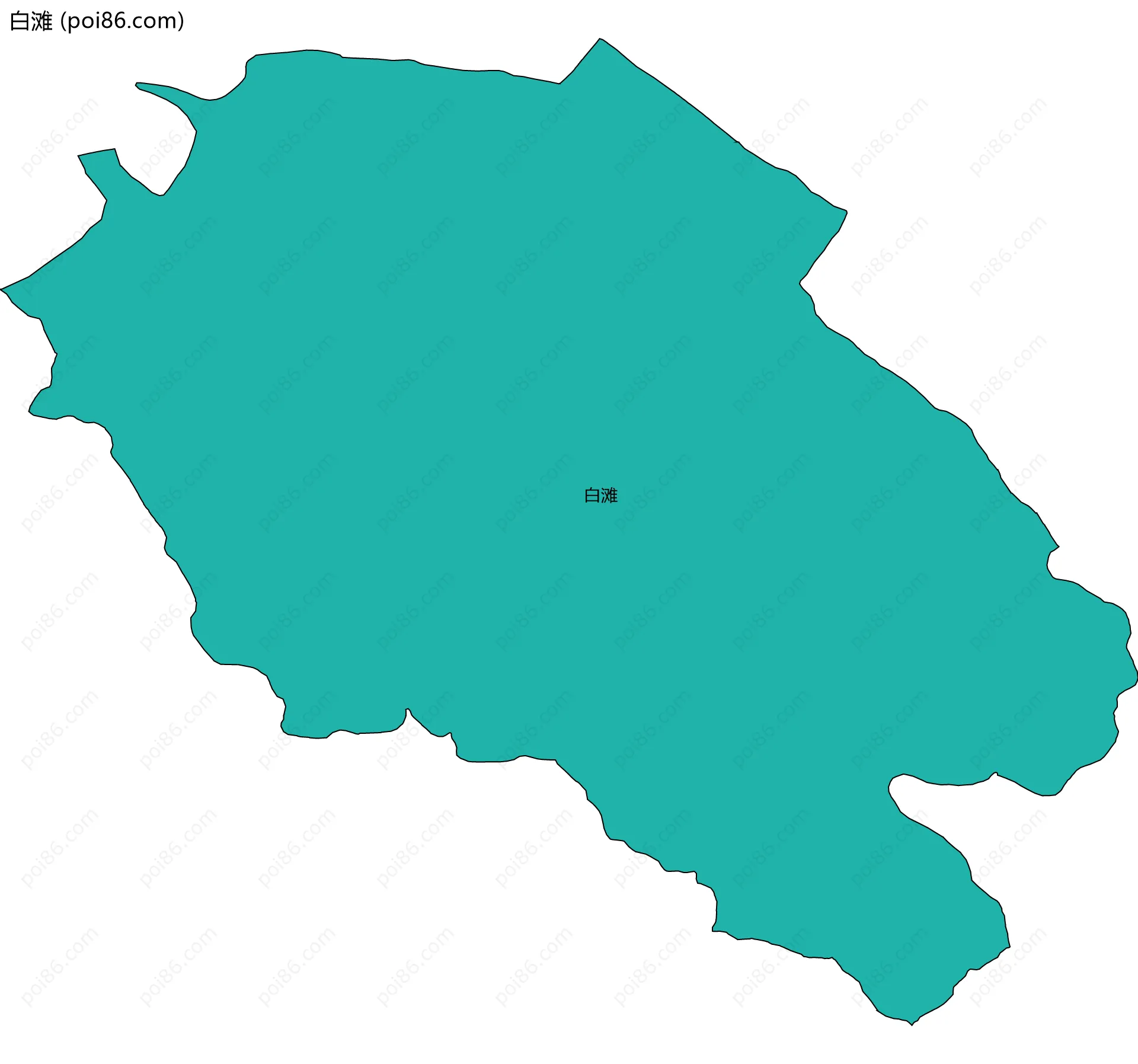 白滩边界地图