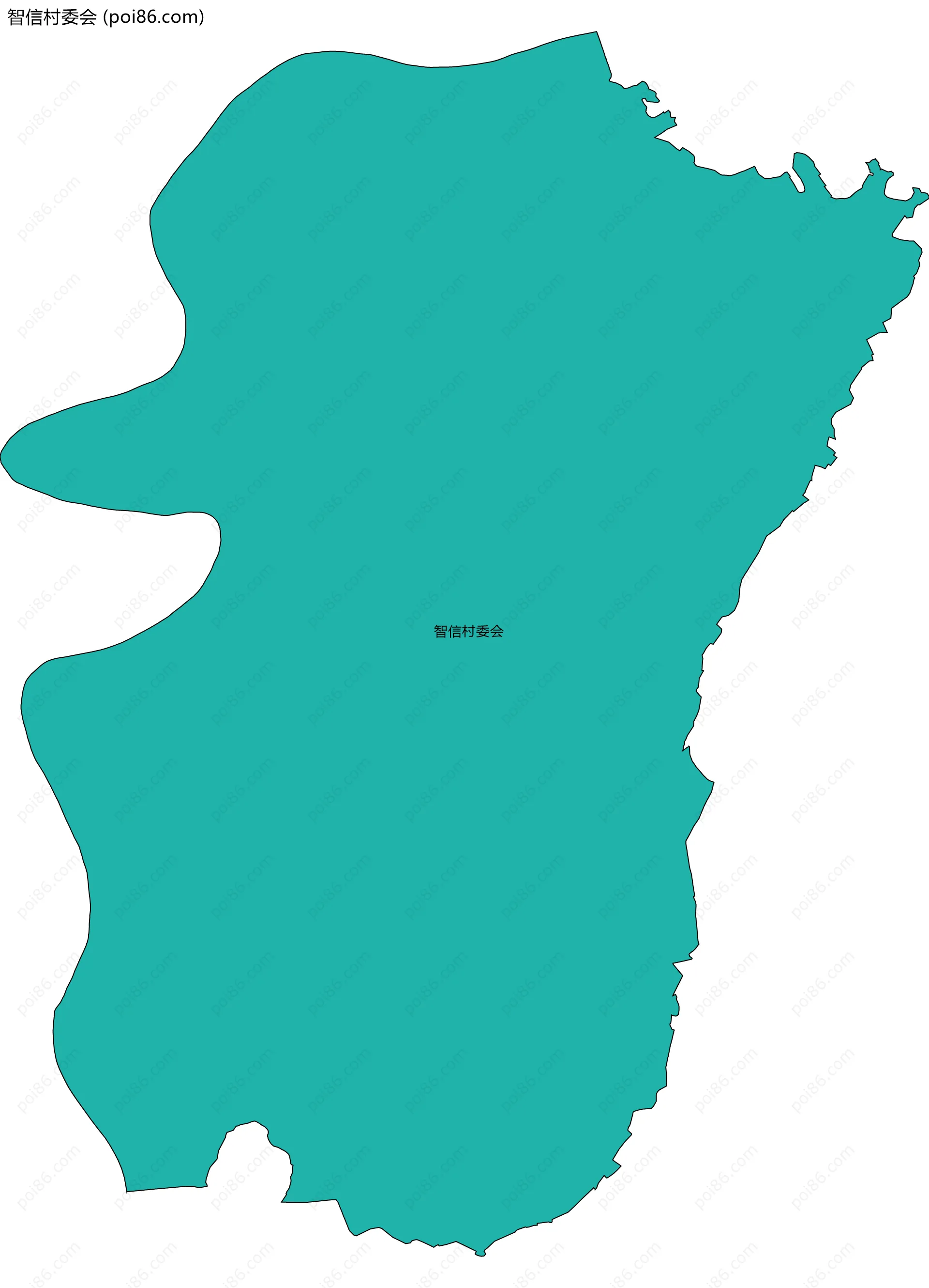 智信村委会边界地图