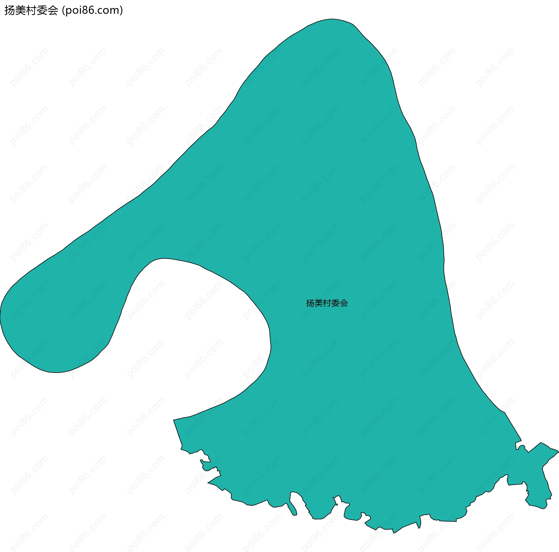 扬美村委会边界地图