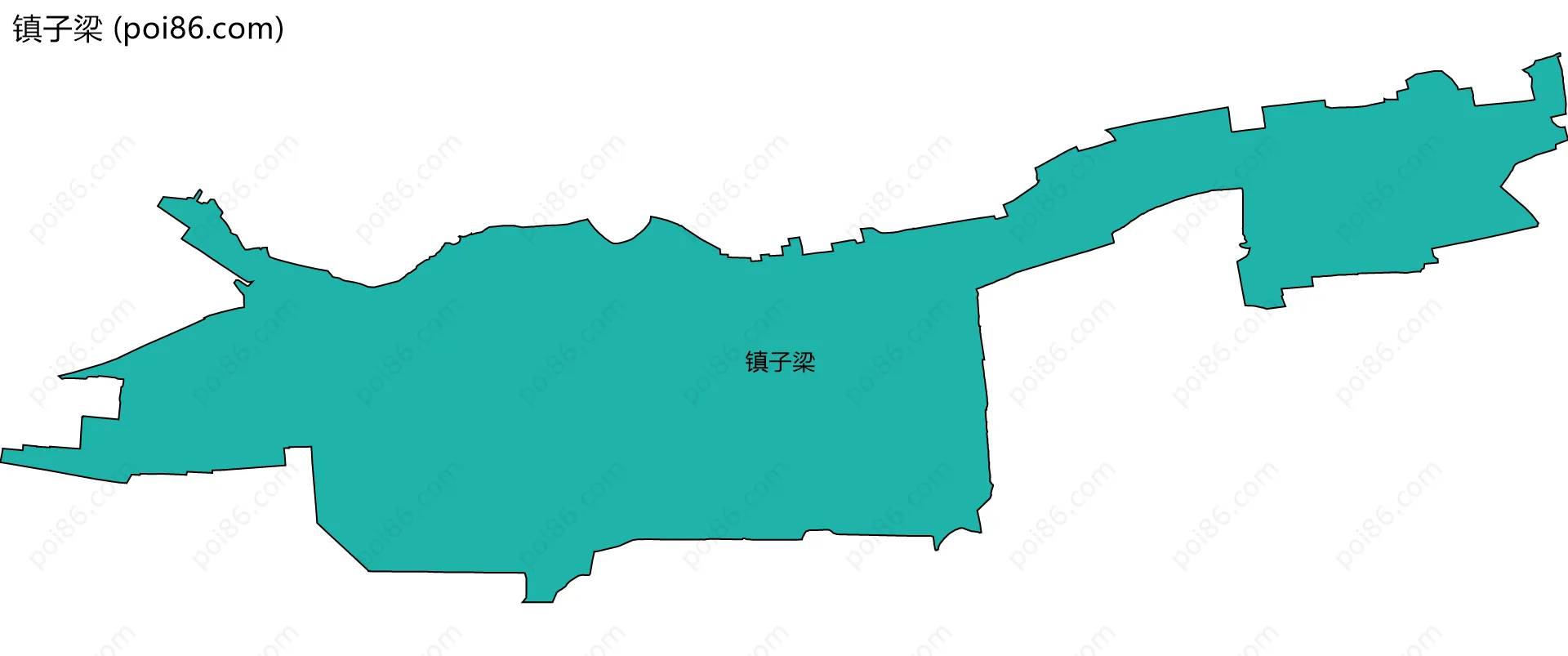 镇子梁边界地图