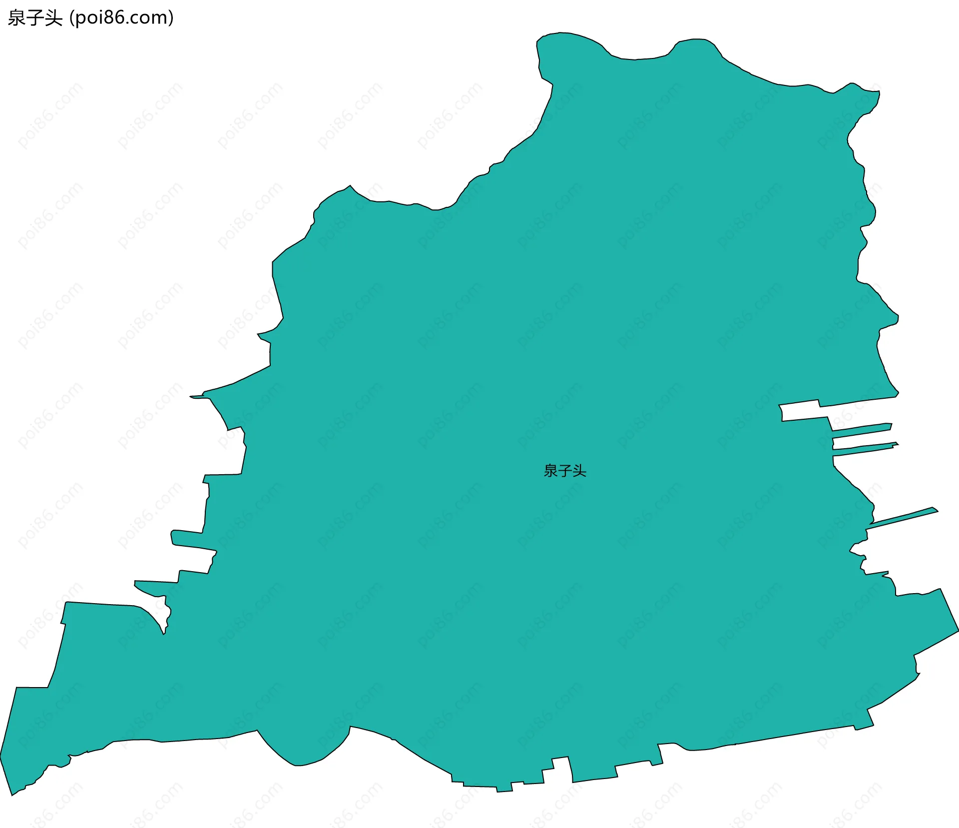 泉子头边界地图