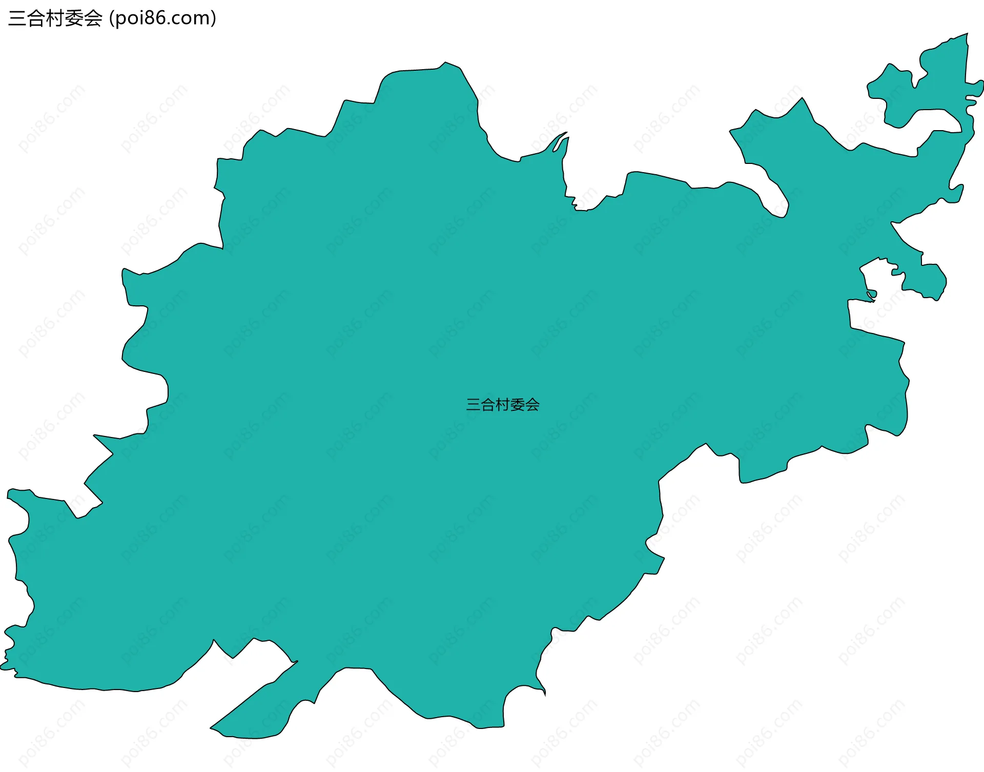 三合村委会边界地图