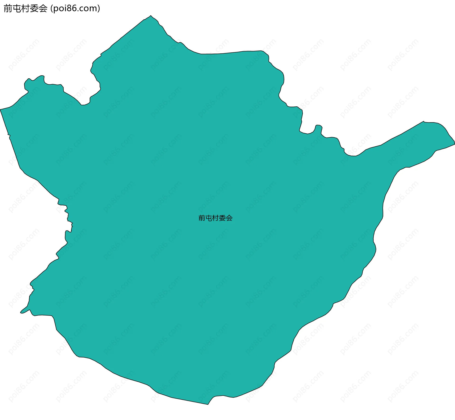 前屯村委会边界地图