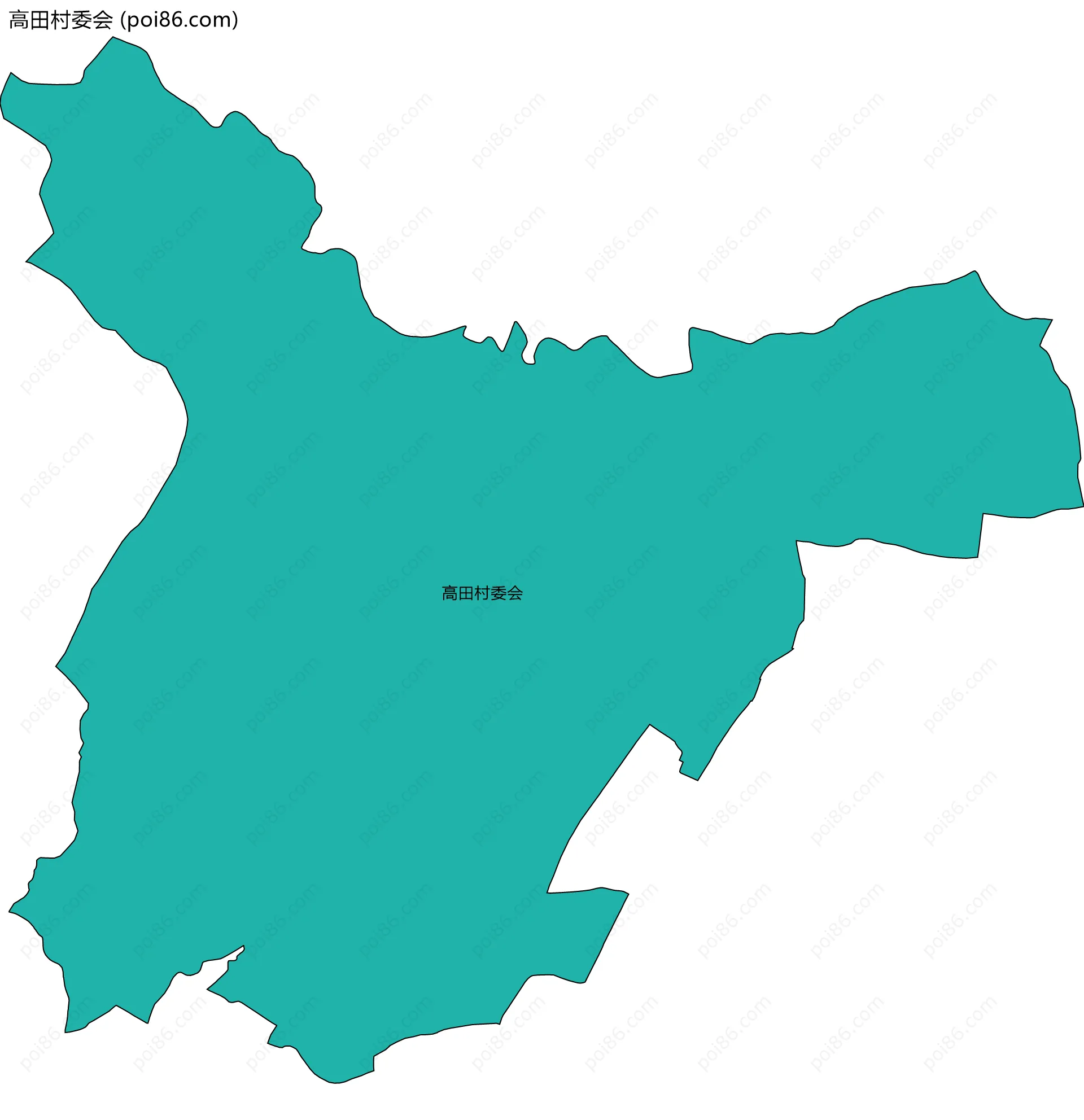 高田村委会边界地图