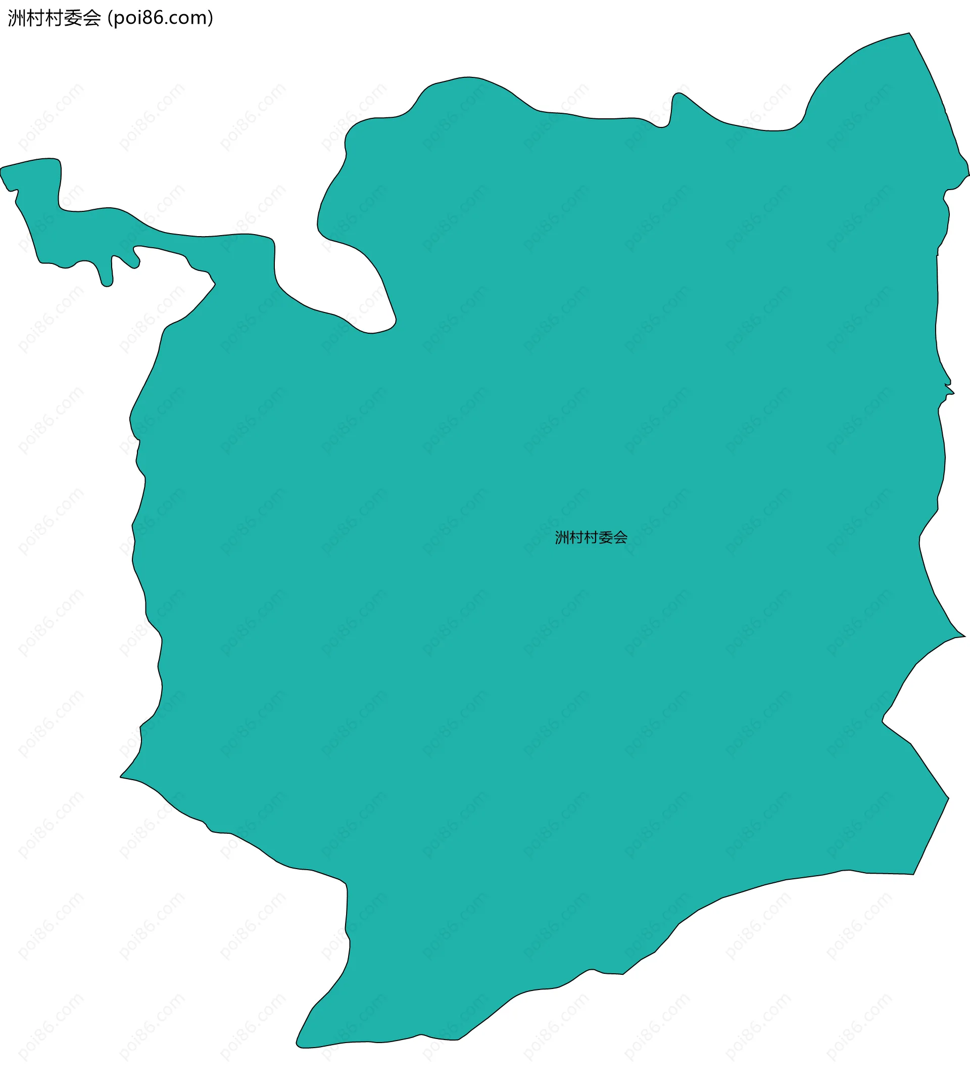 洲村村委会边界地图