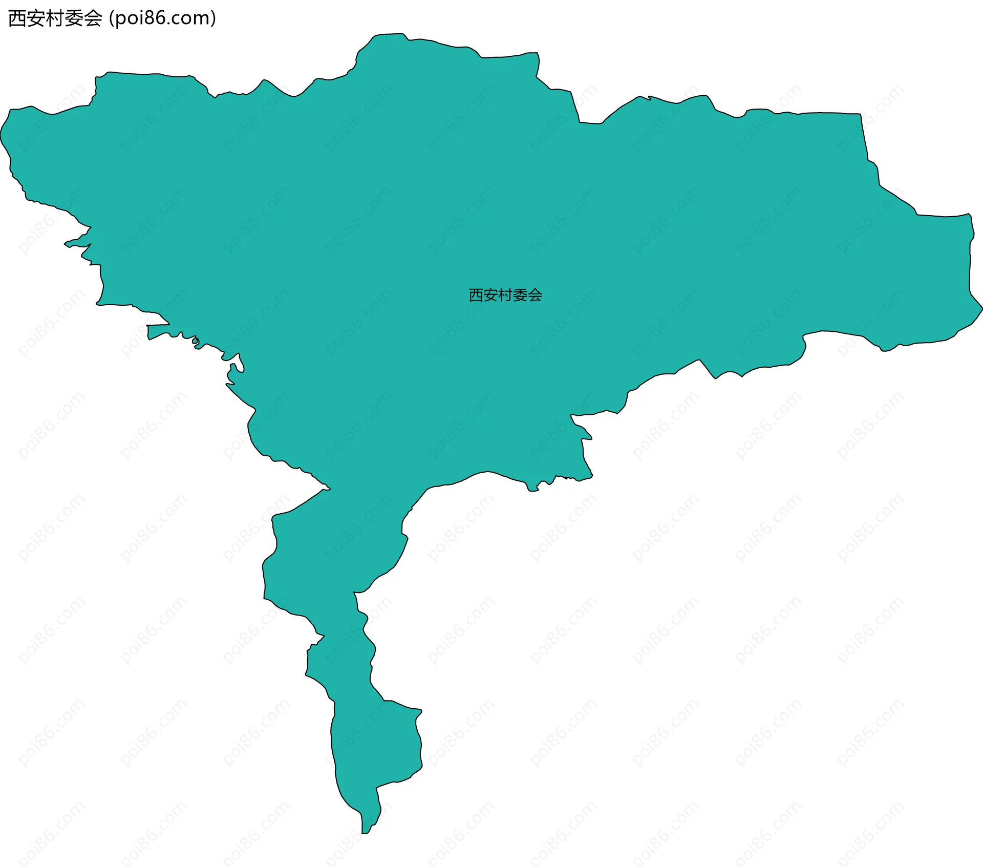 西安村委会边界地图