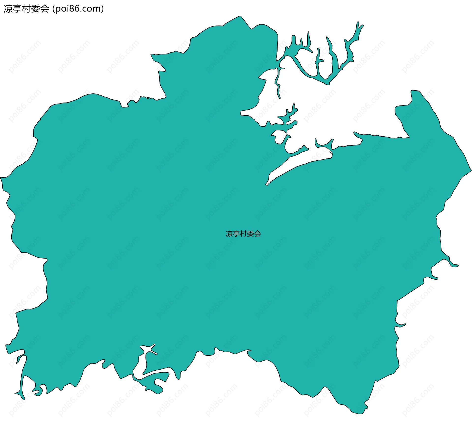 凉亭村委会边界地图