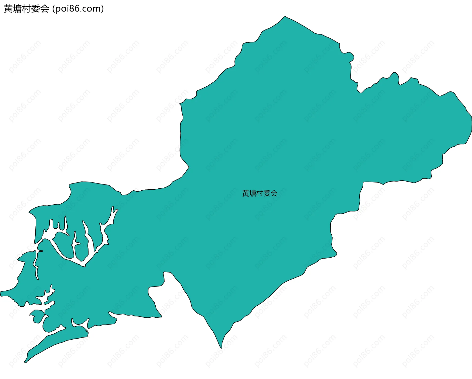 黄塘村委会边界地图
