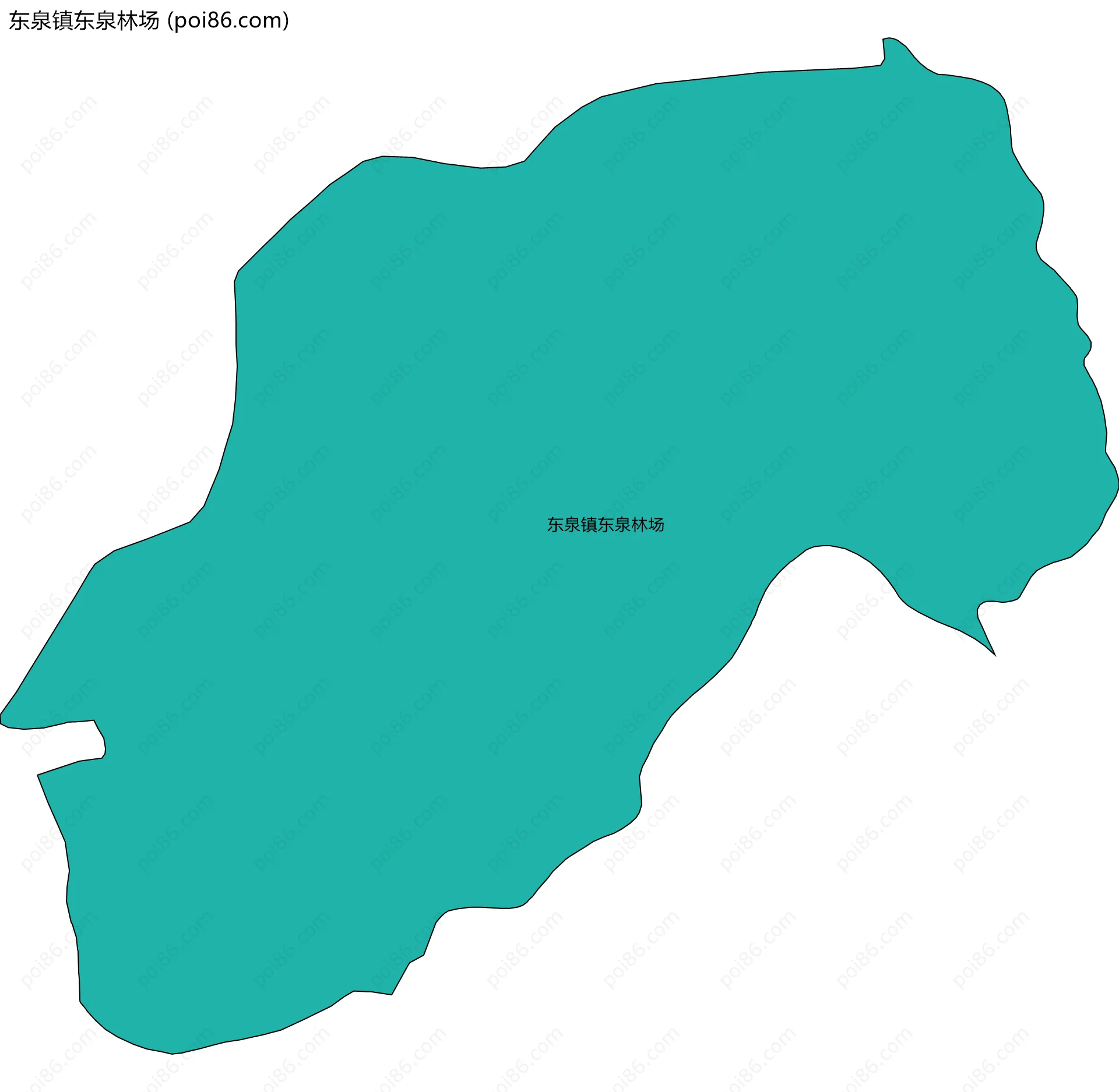 东泉镇东泉林场边界地图