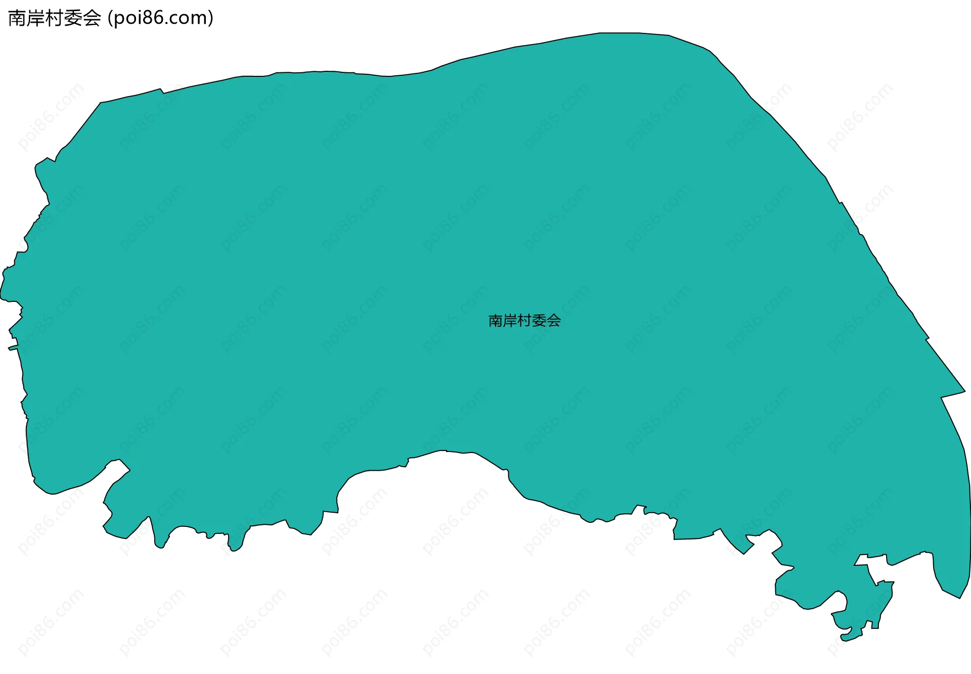 南岸村委会边界地图