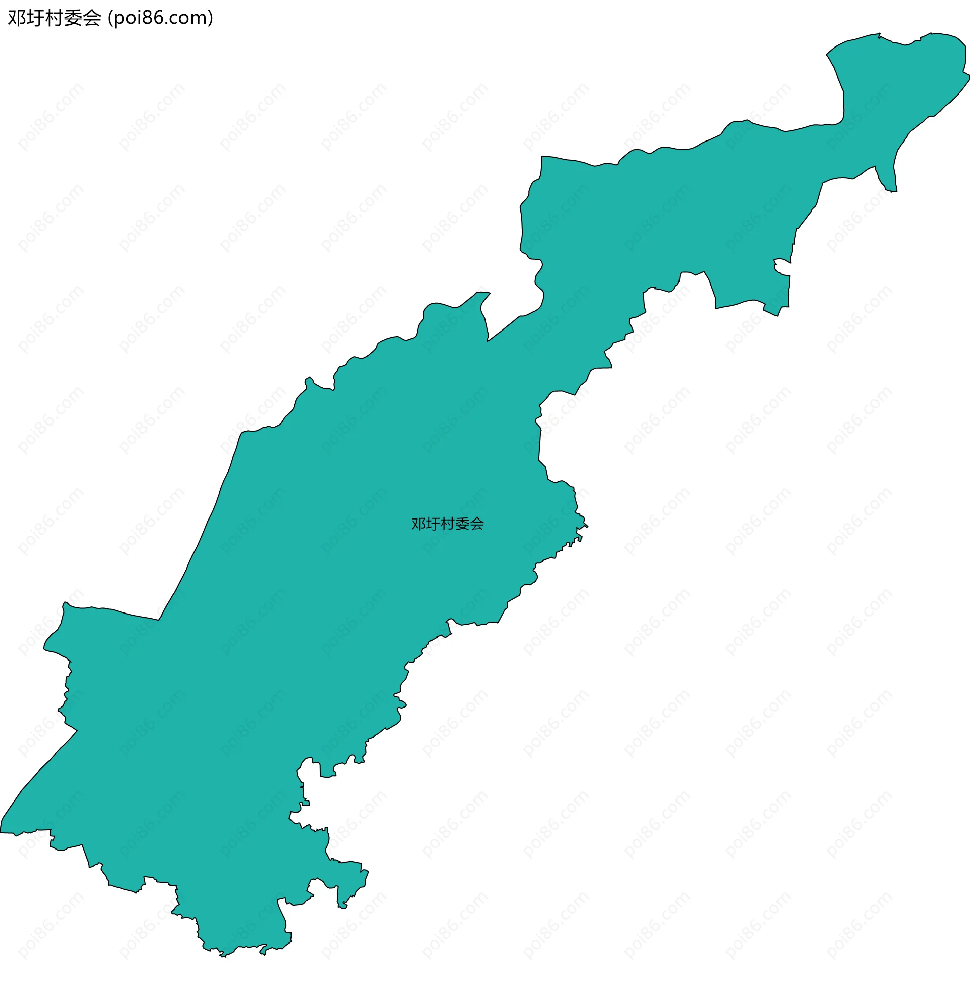 邓圩村委会边界地图