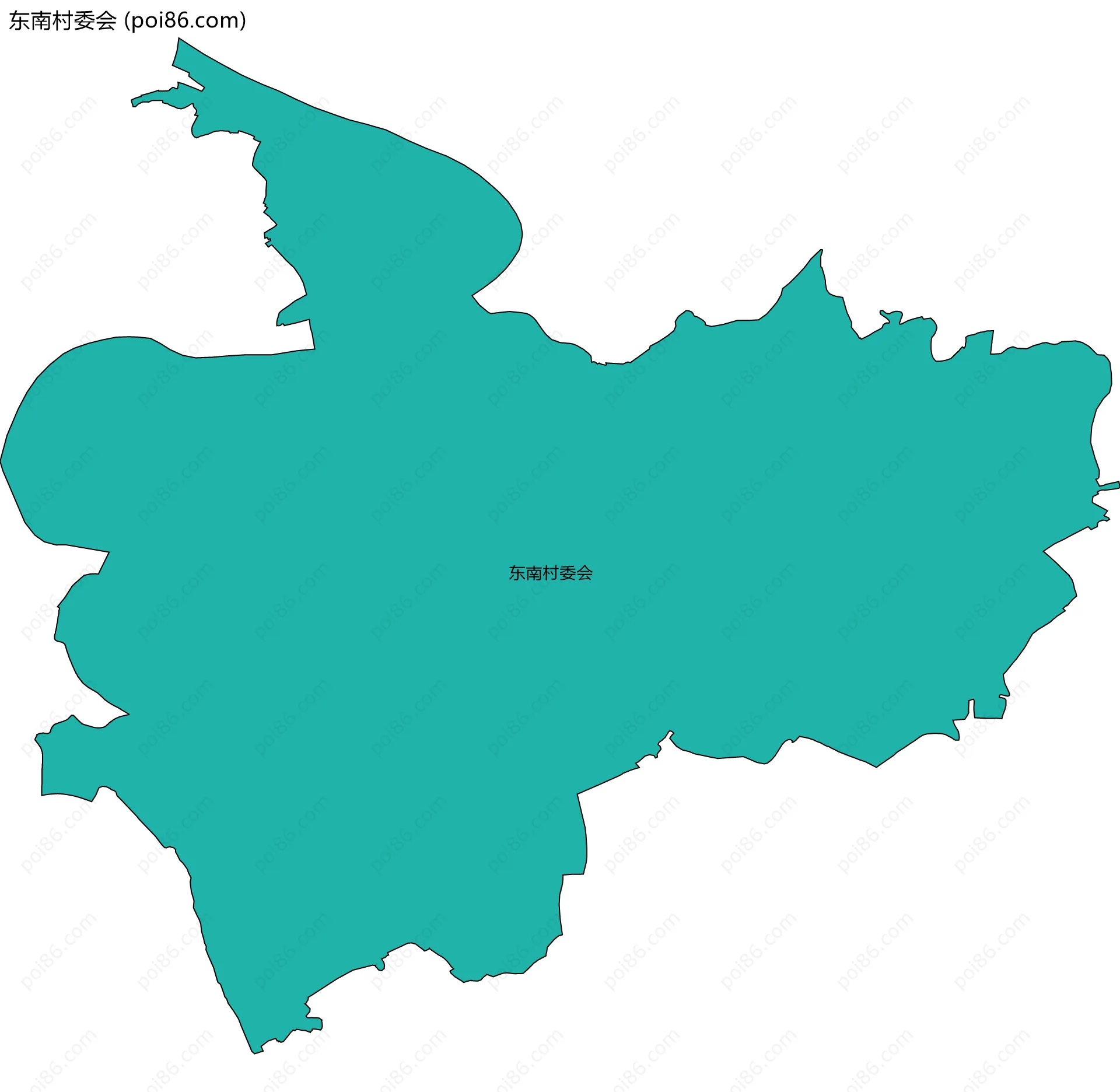 东南村委会边界地图