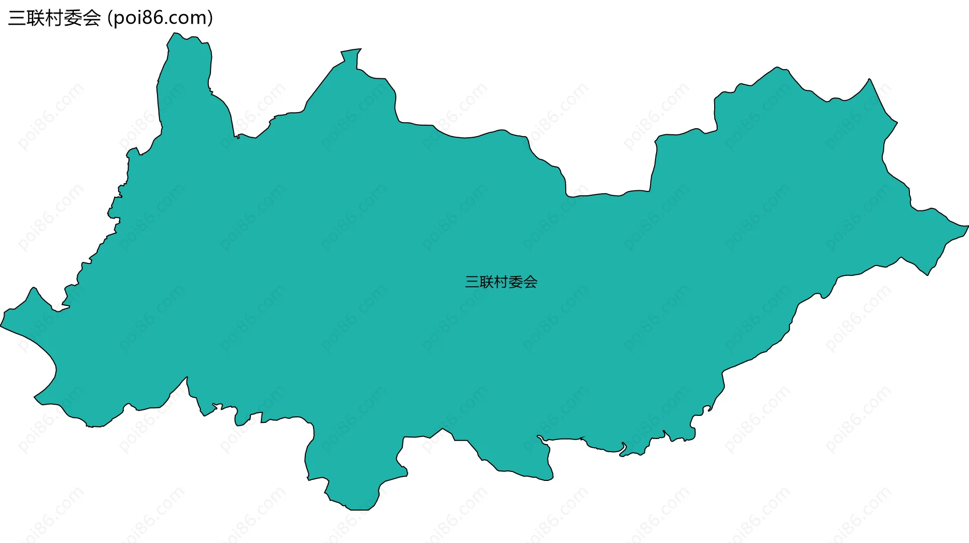 三联村委会边界地图