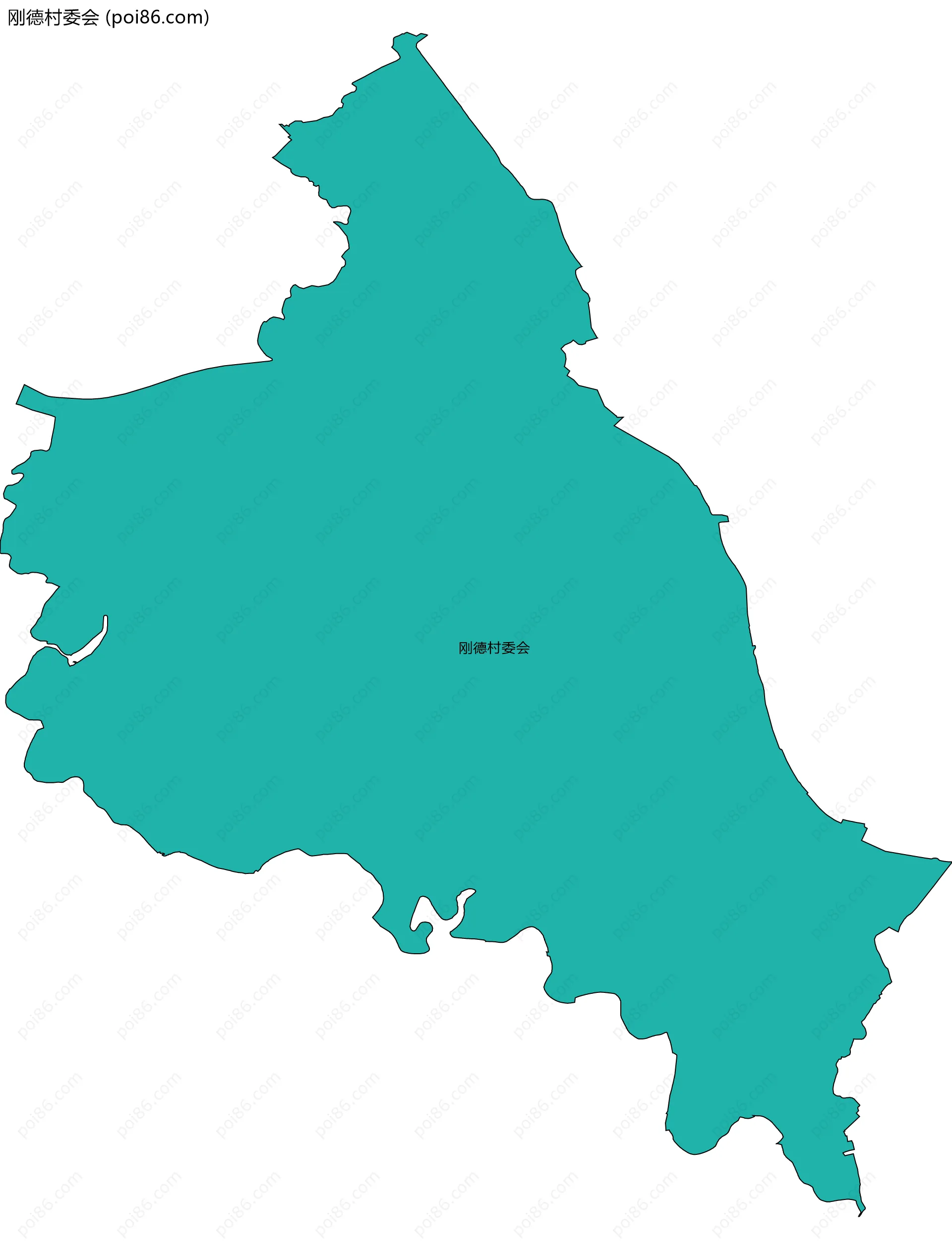 刚德村委会边界地图