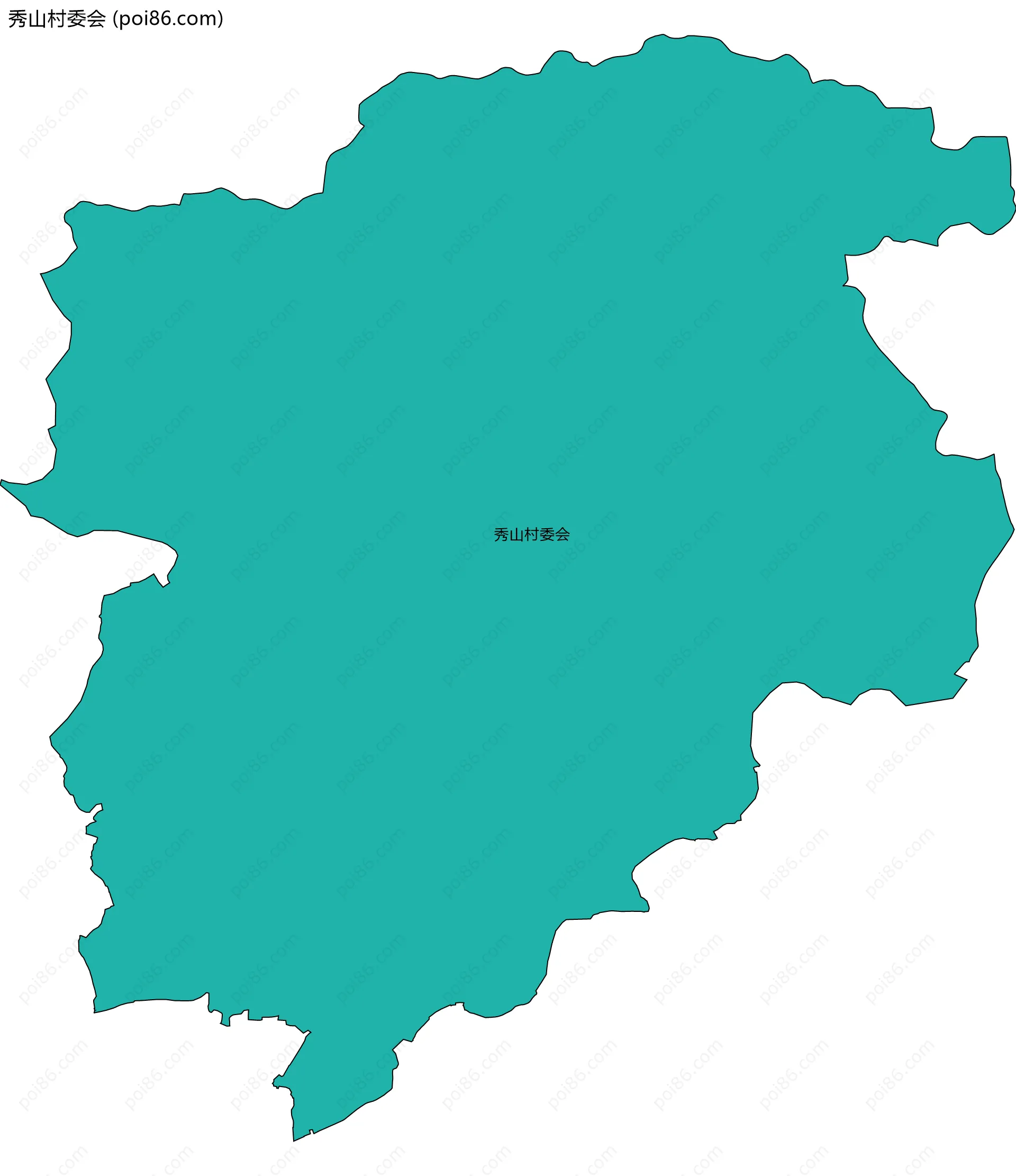 秀山村委会边界地图