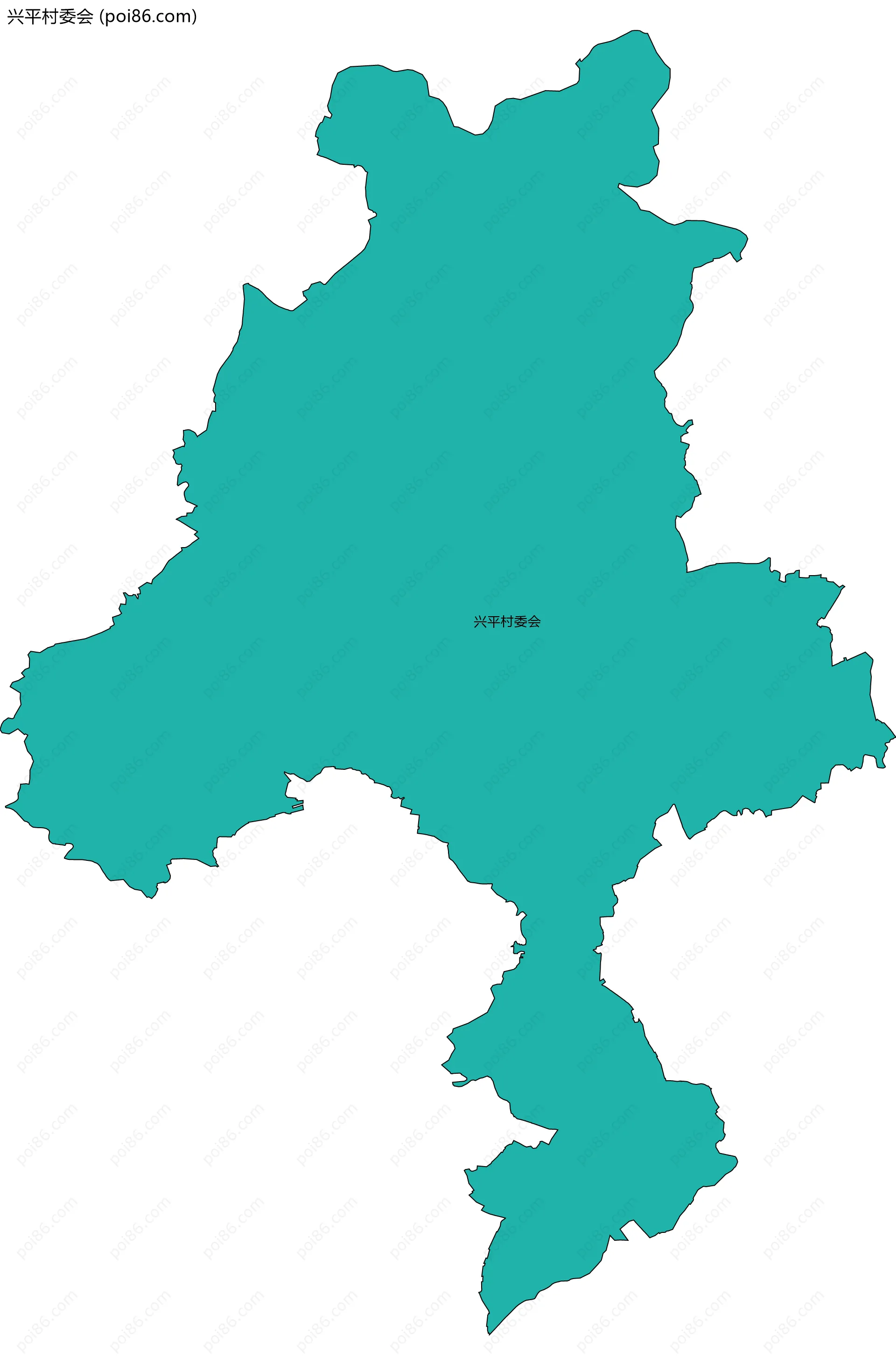 兴平村委会边界地图