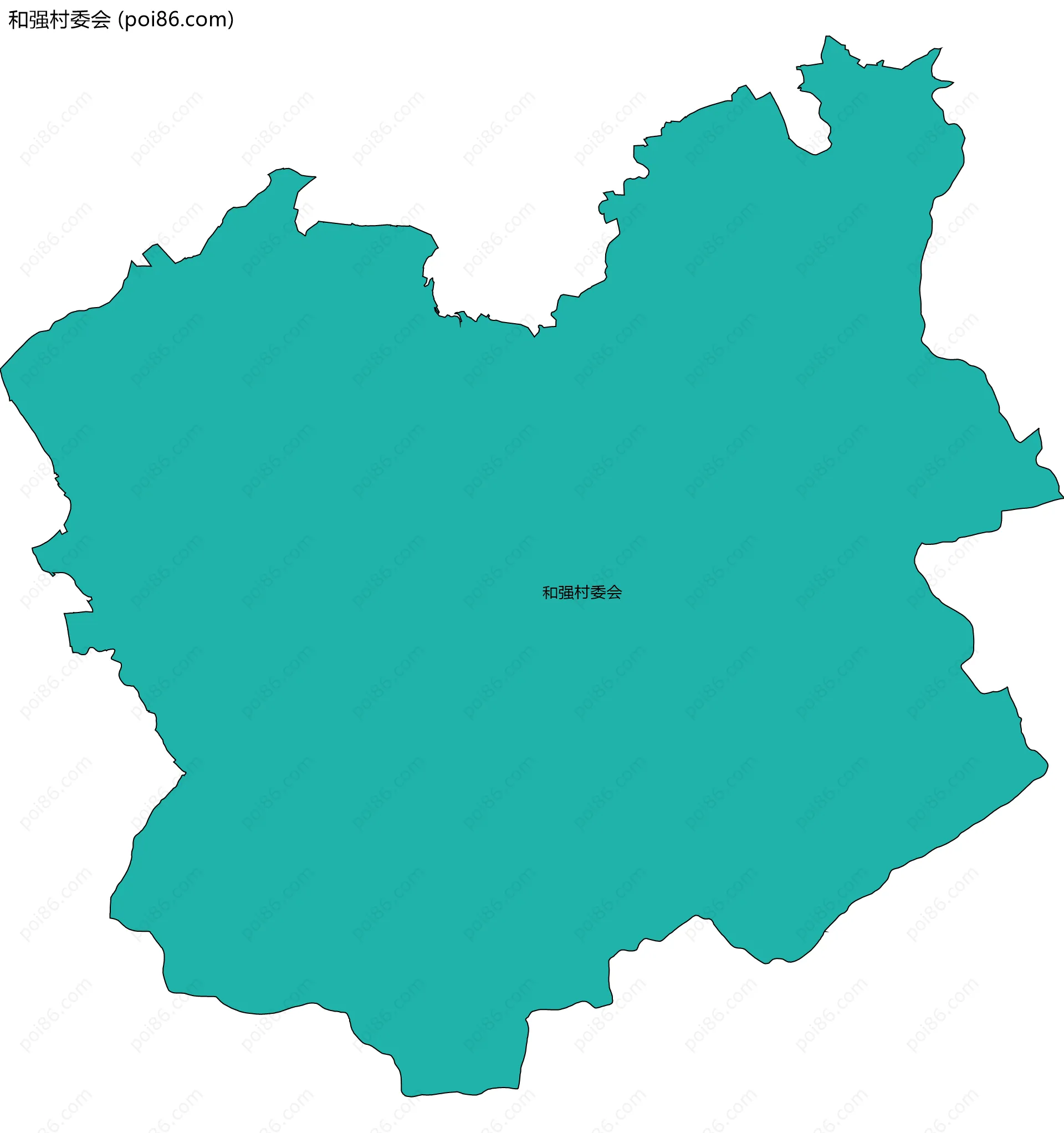 和强村委会边界地图