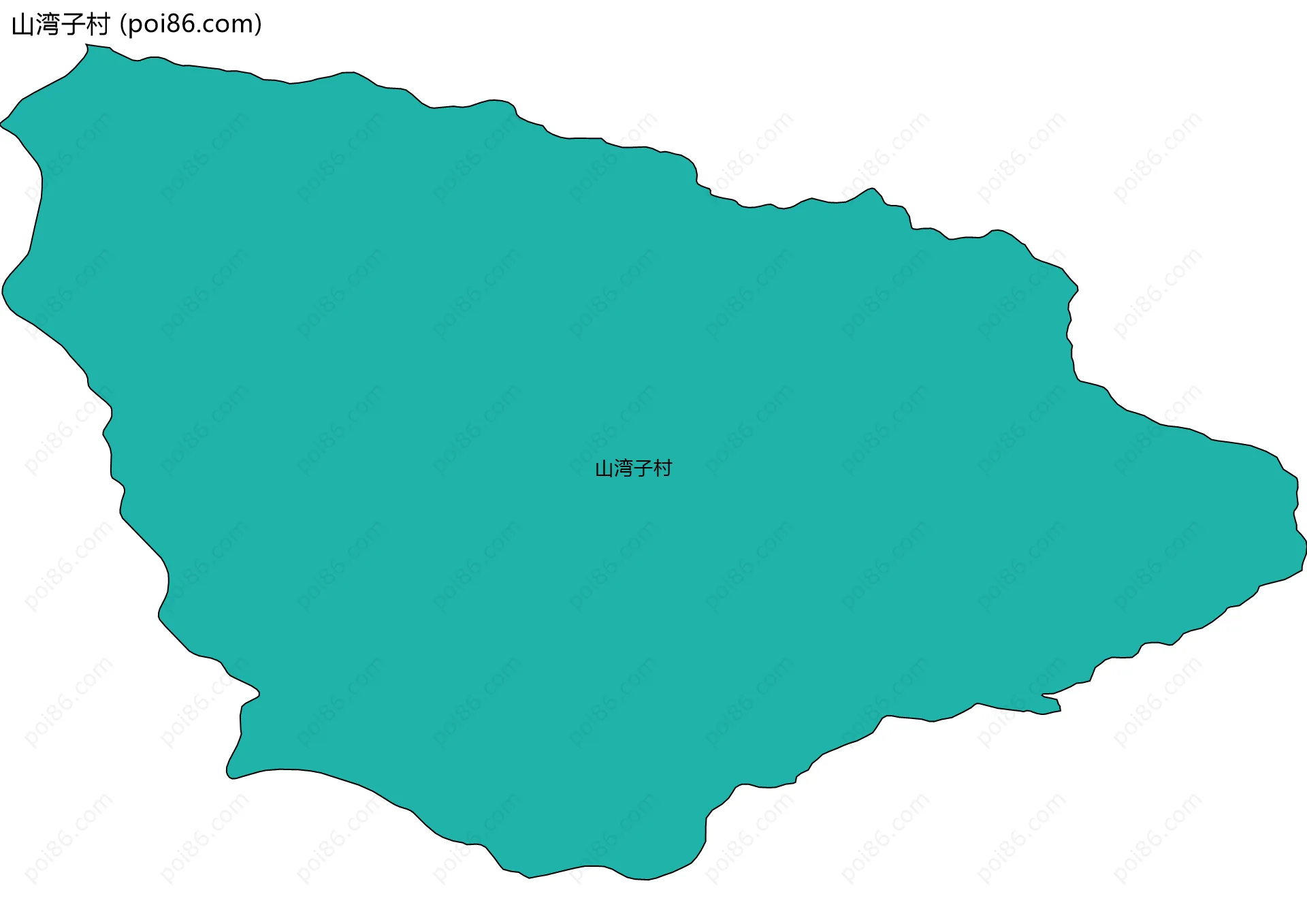 山湾子村边界地图