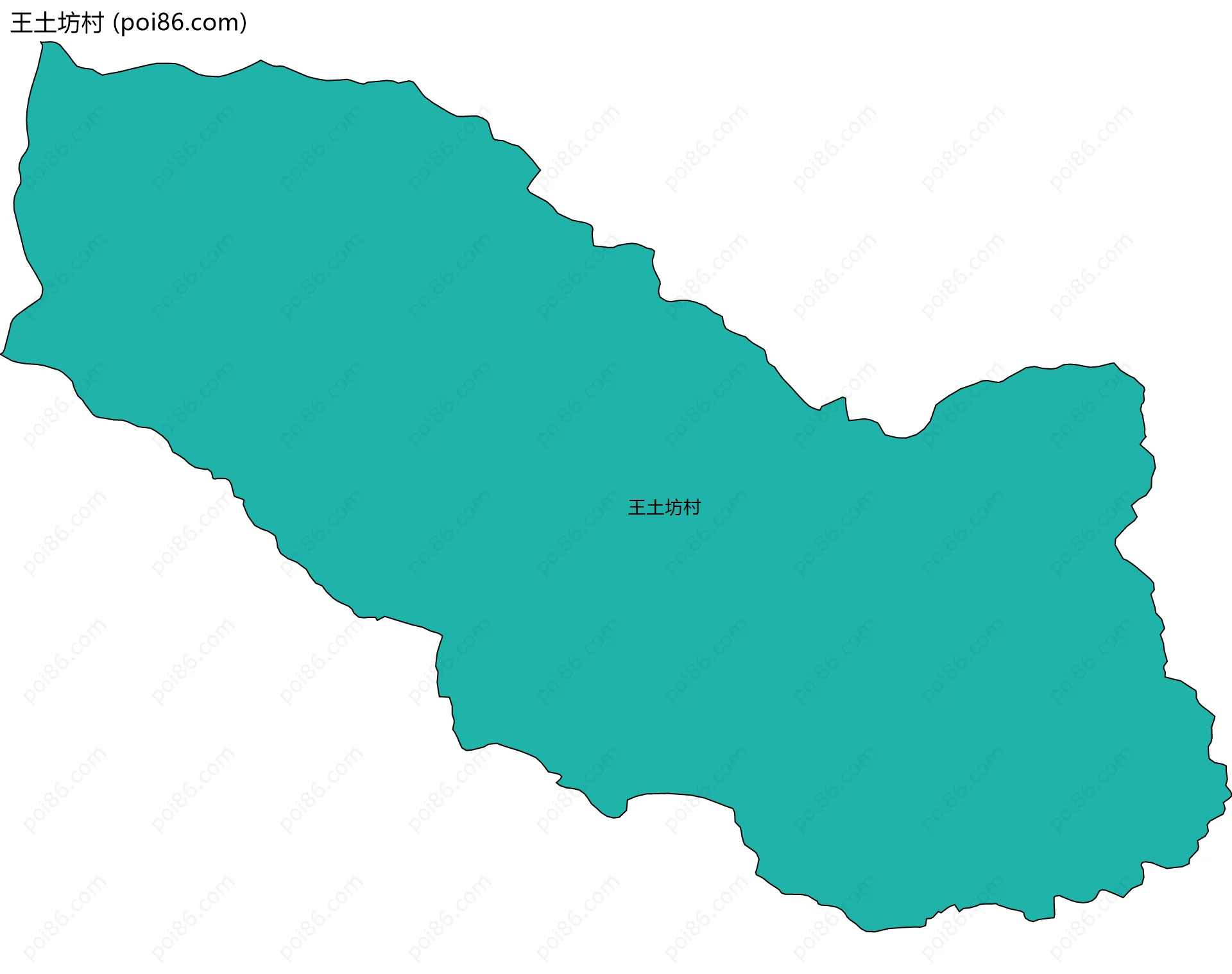 王土坊村边界地图