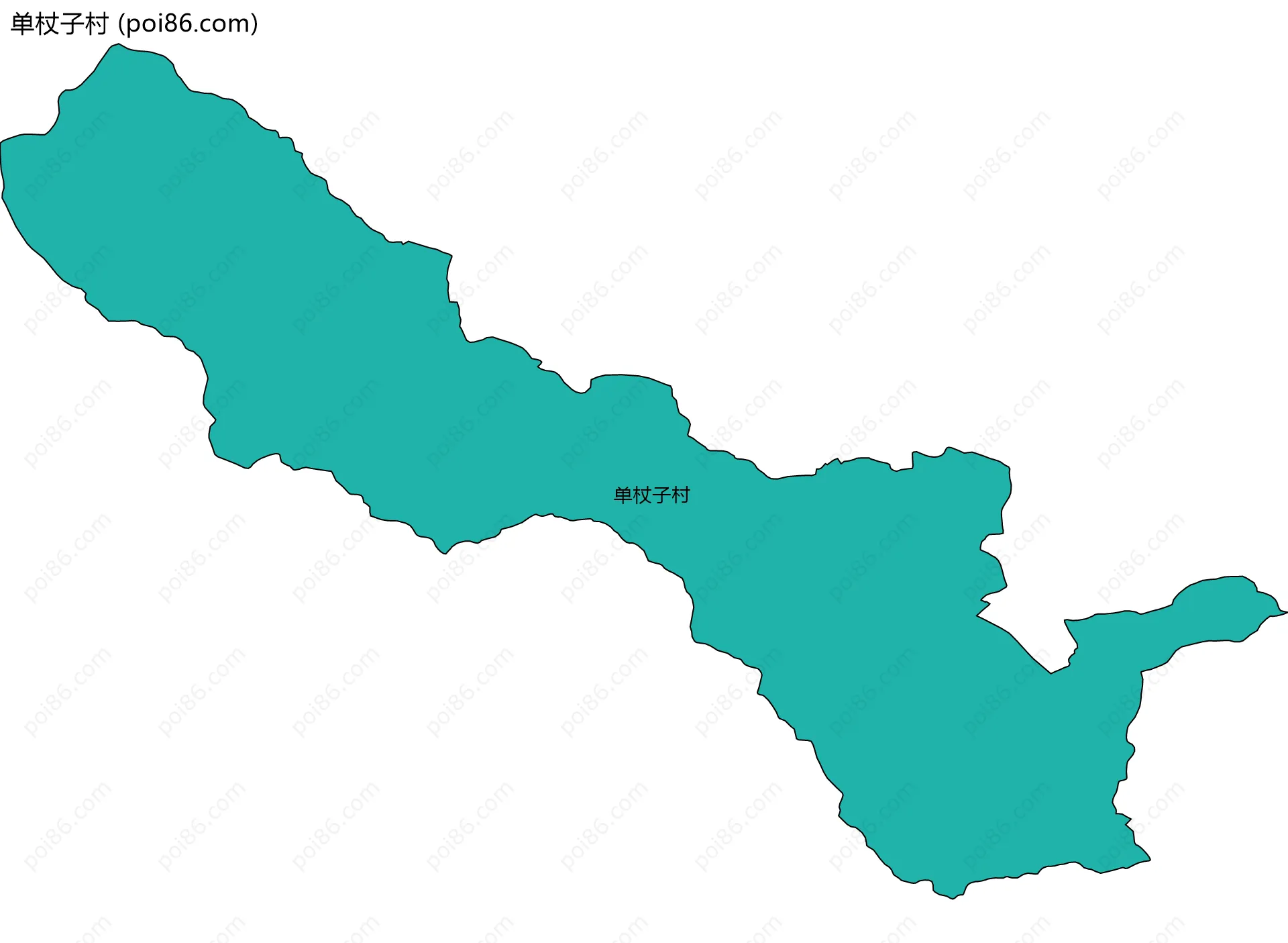 单杖子村边界地图
