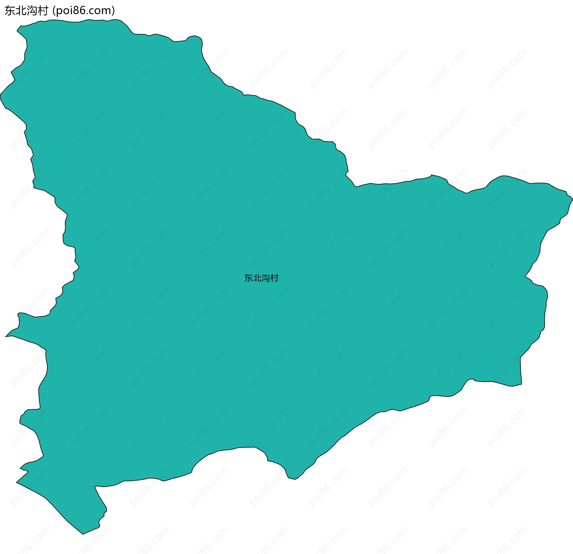 东北沟村边界地图