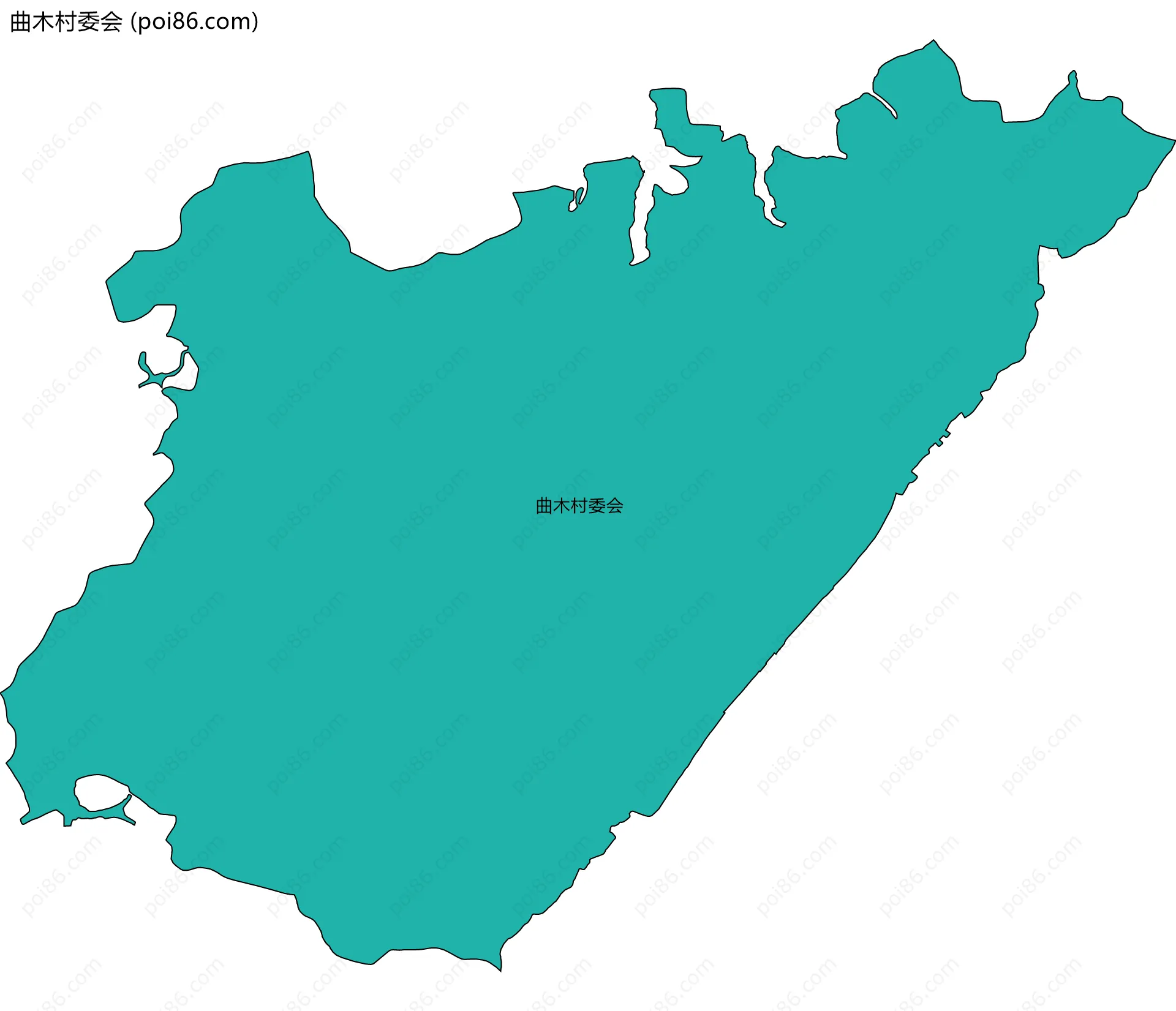 曲木村委会边界地图