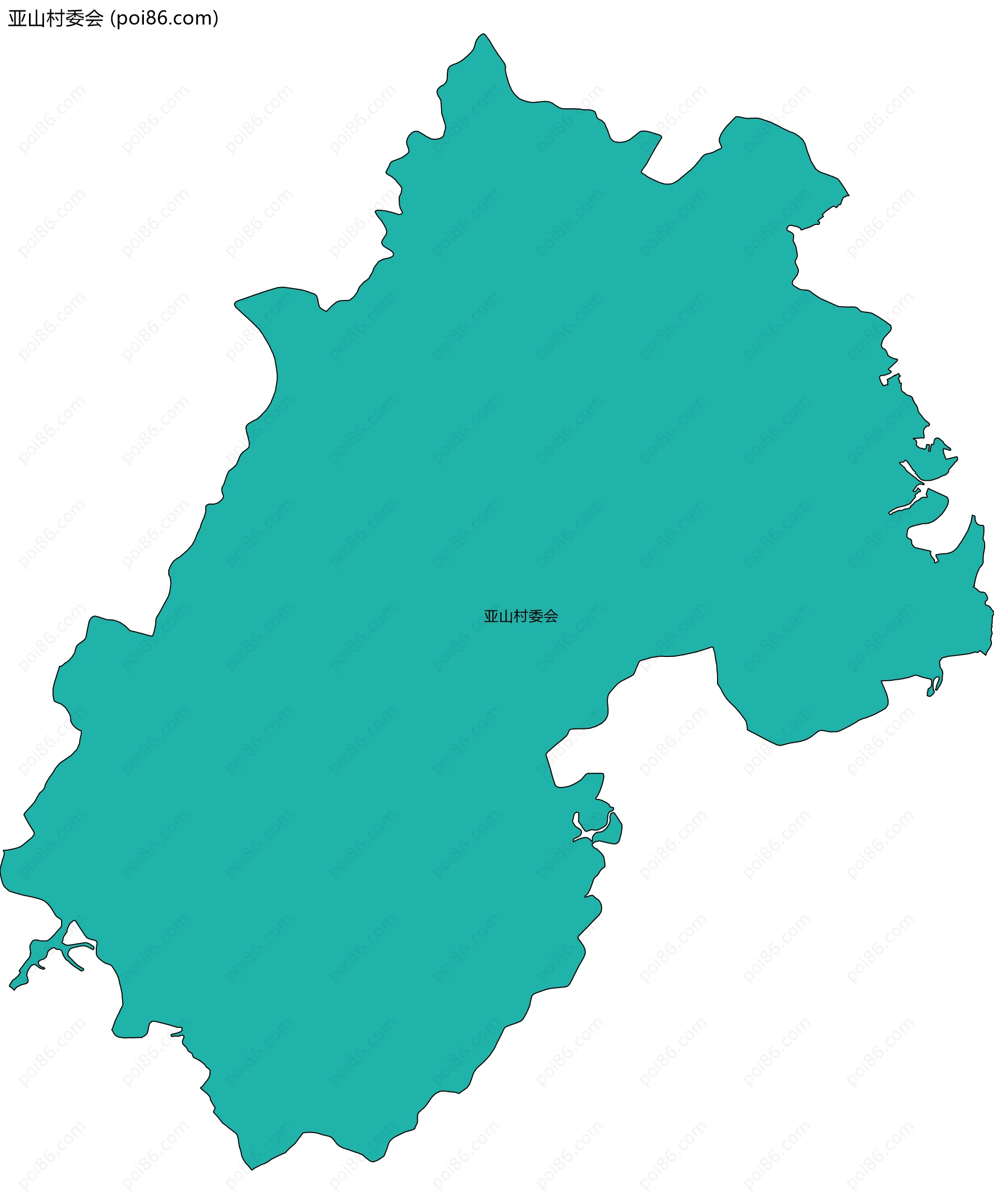 亚山村委会边界地图