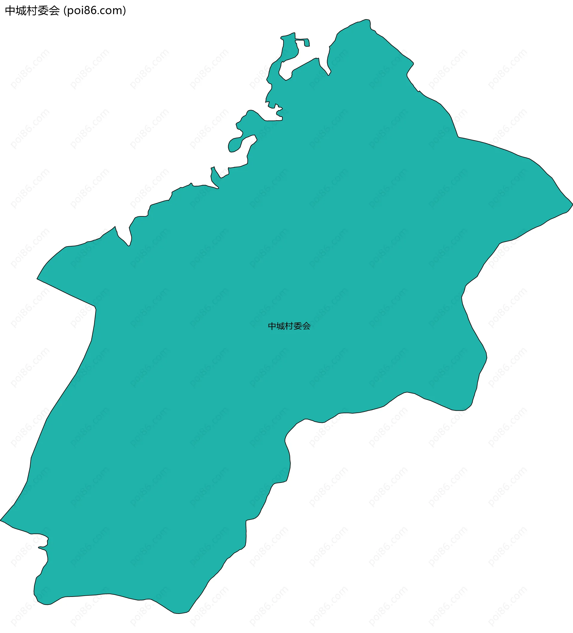 中城村委会边界地图