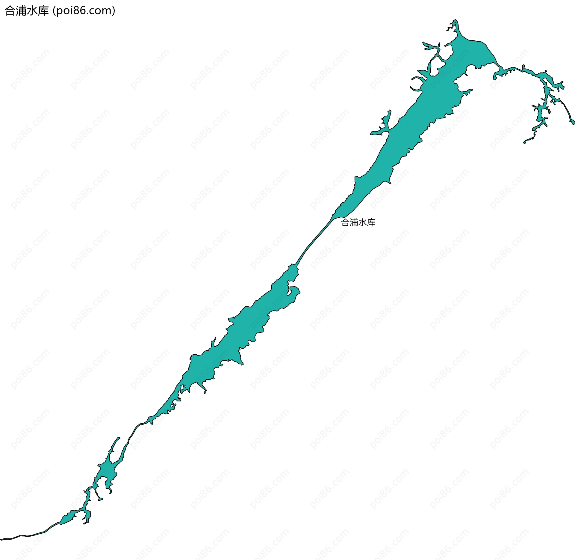 合浦水库边界地图