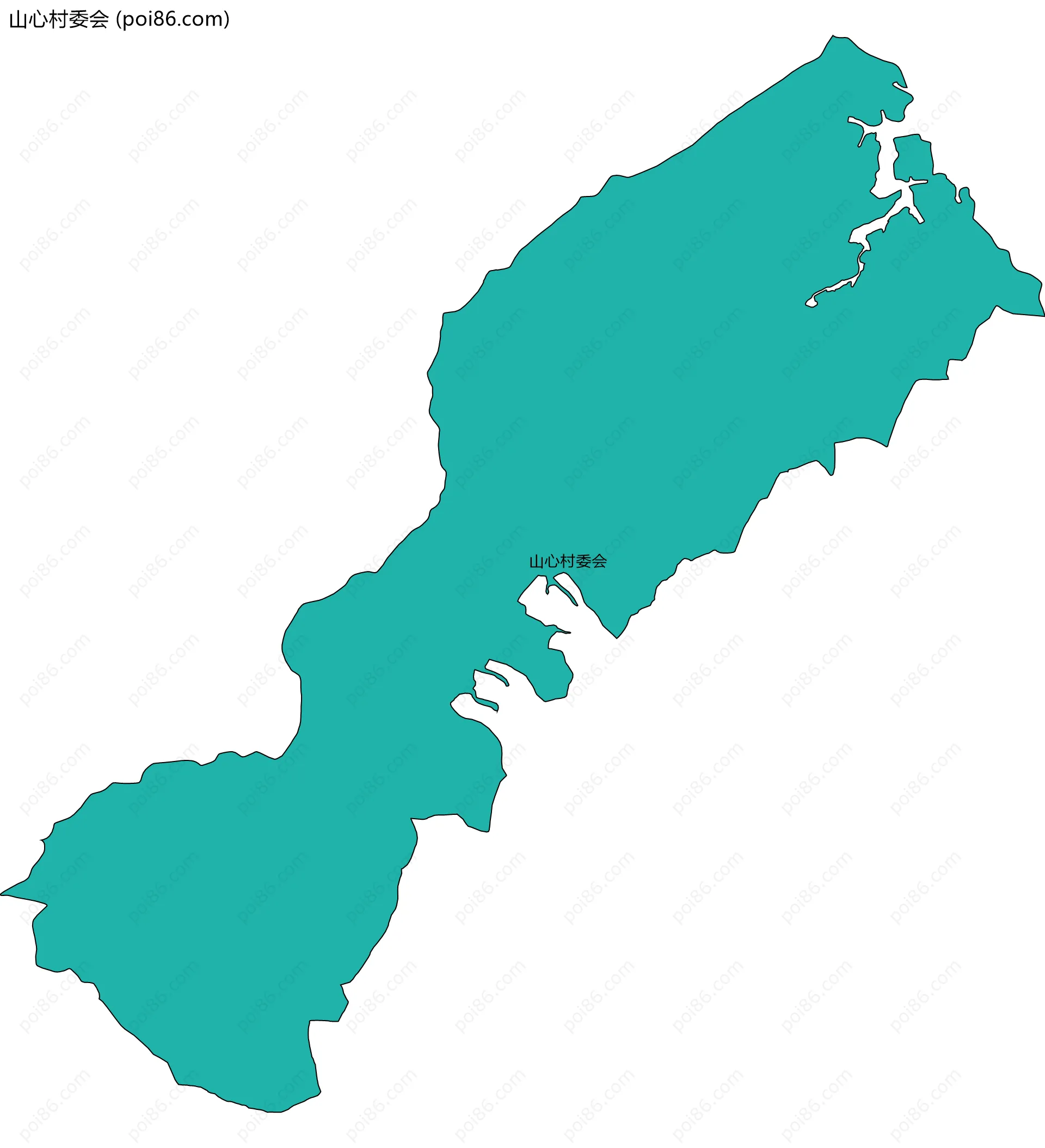 山心村委会边界地图