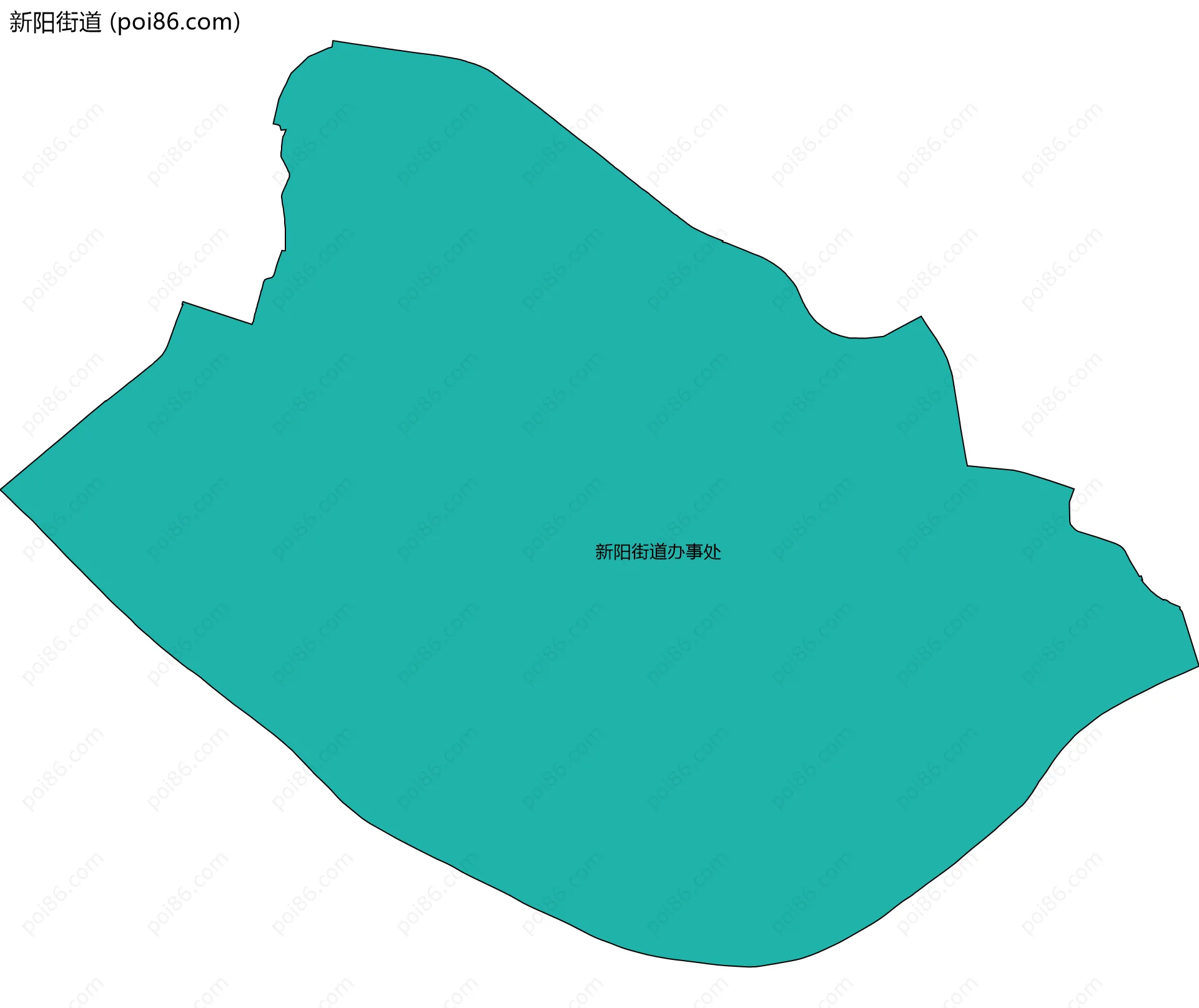 新阳街道边界地图(五级行政区划)