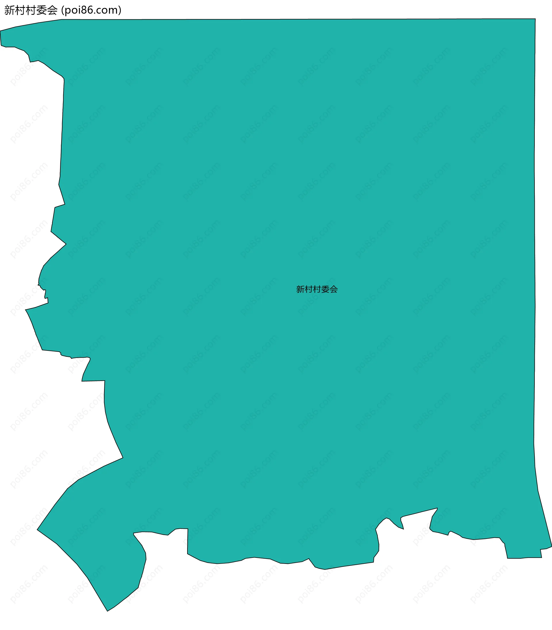 新村村委会边界地图