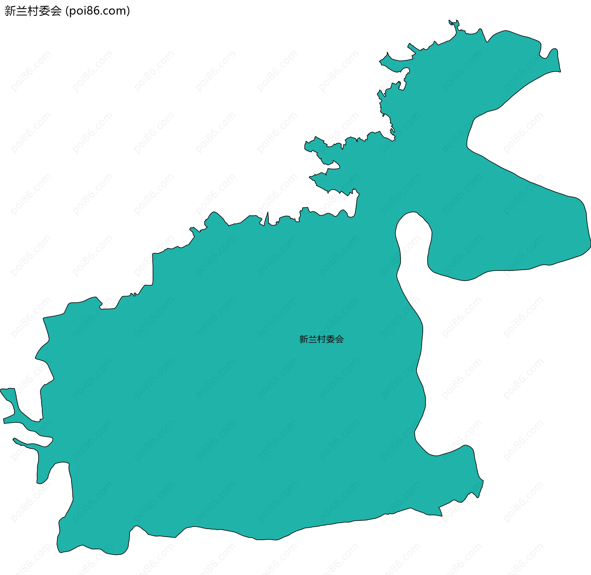 新兰村委会边界地图
