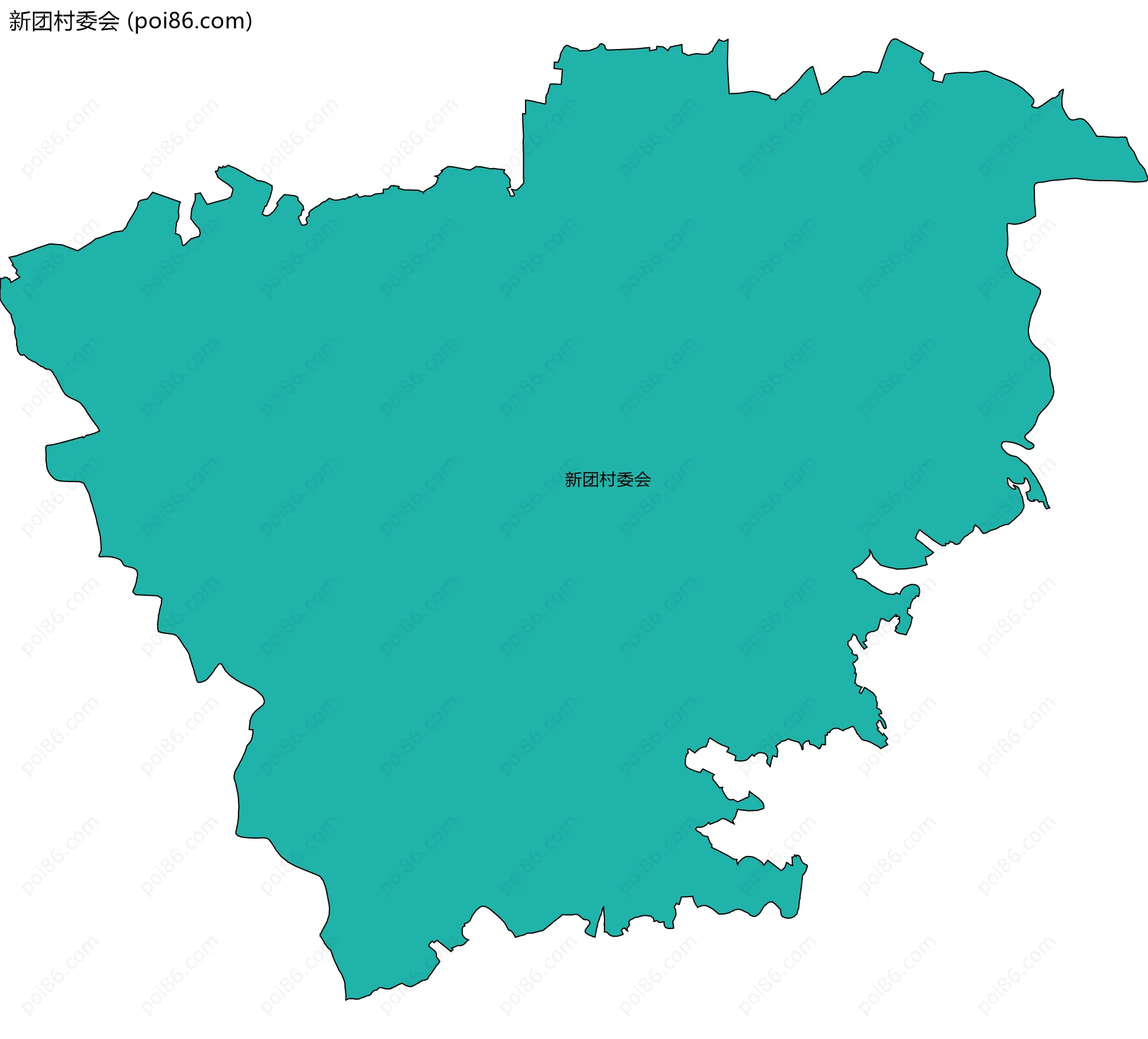 新团村委会边界地图