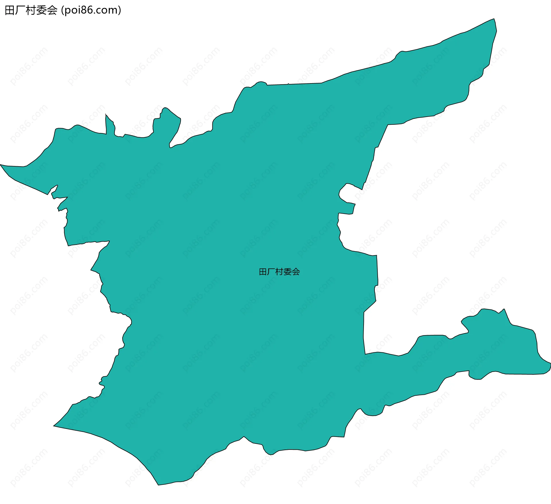田厂村委会边界地图